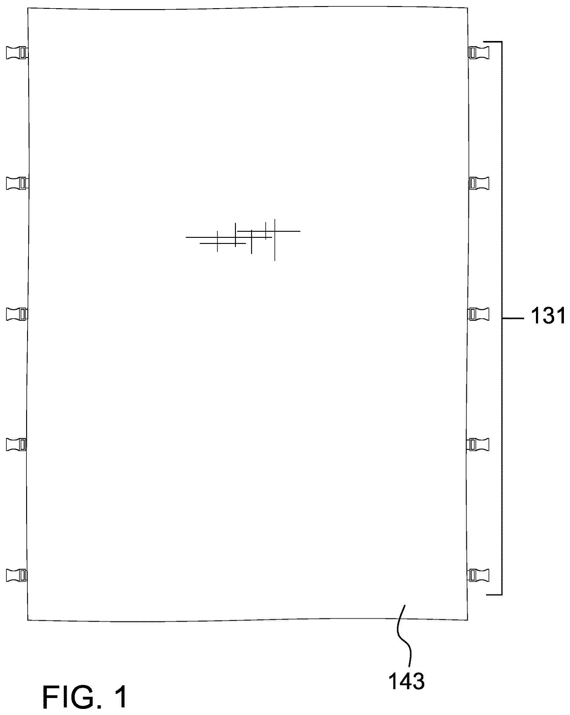 Patent US12611043 Figure 1 – Bedding securing and making system