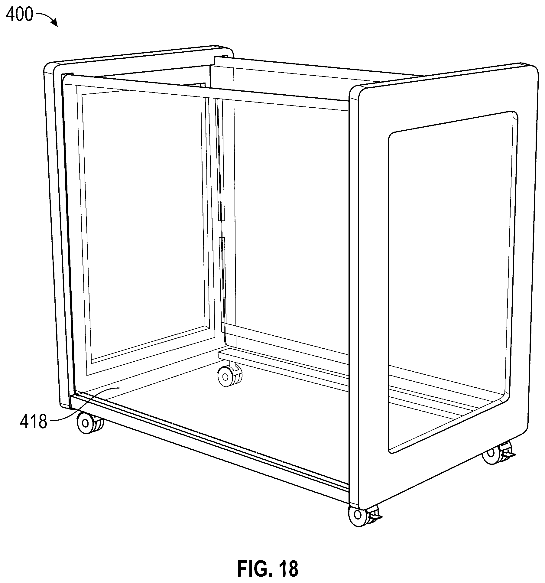 Patent US12611049 Figure 15 – Breathable crib