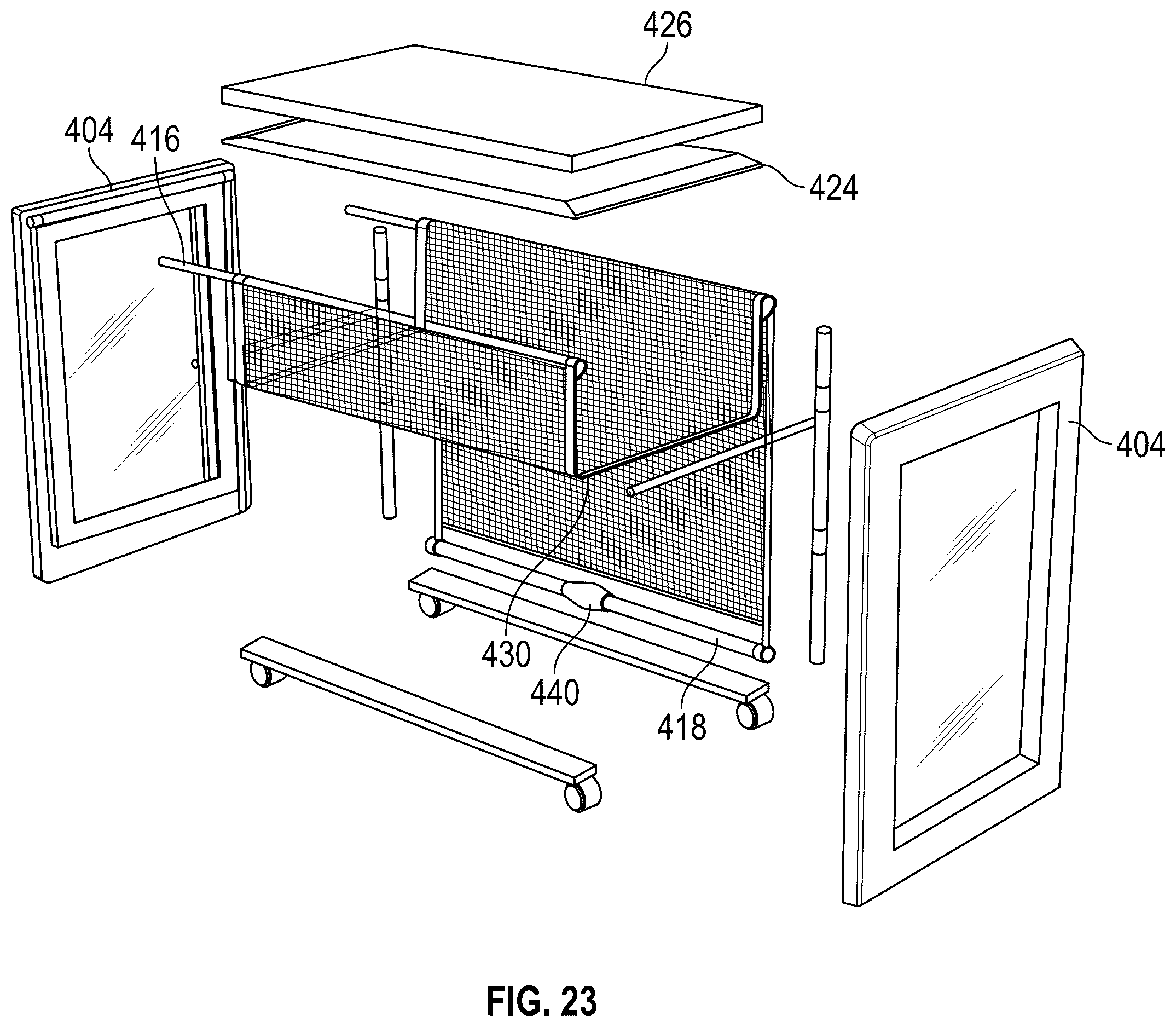 Patent US12611049 Figure 18 – Breathable crib