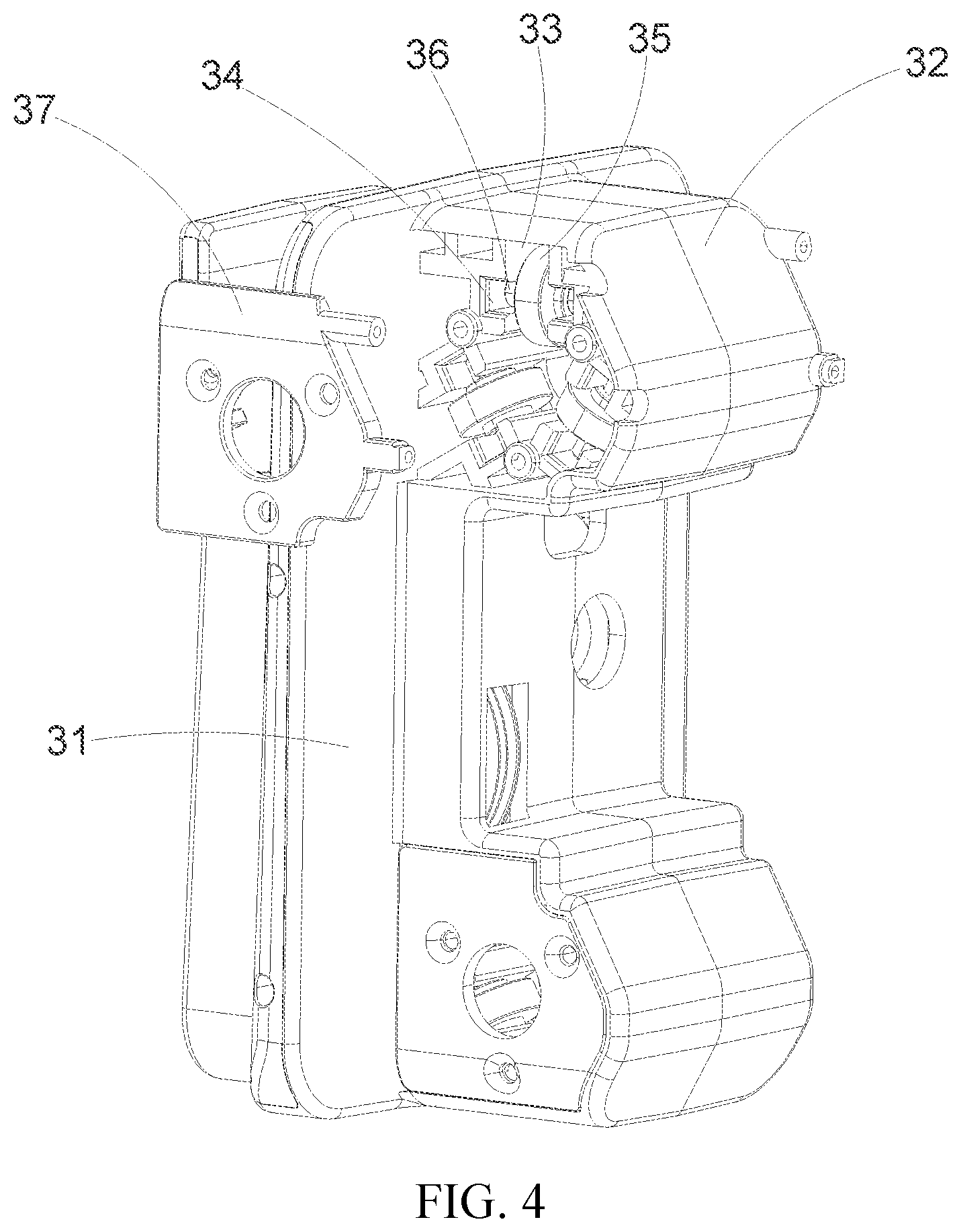 Patent US12611050 Figure 4 – Baby bassinet