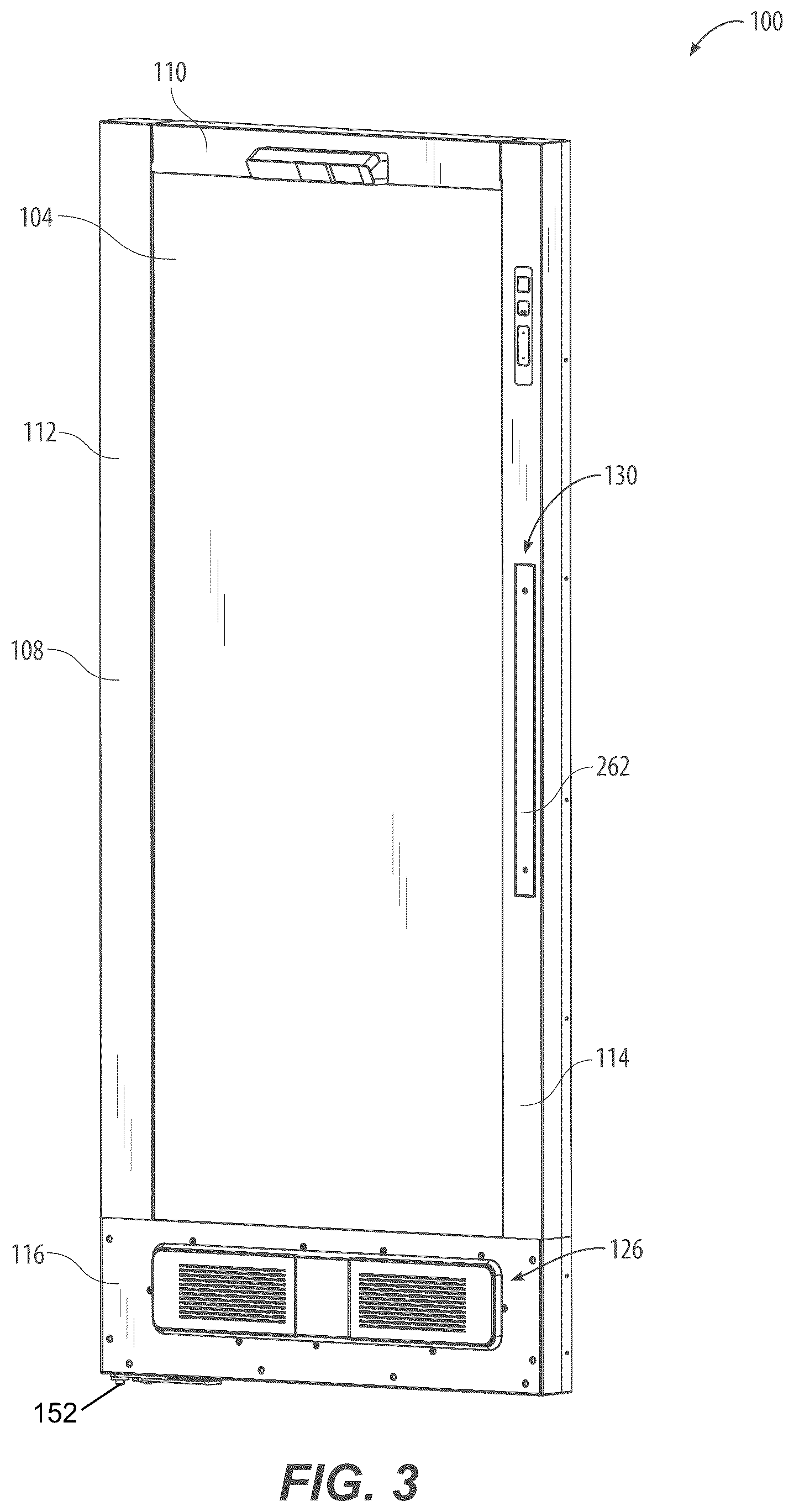 Patent US12611051 Figure 3 – Door panel for a merchandiser
