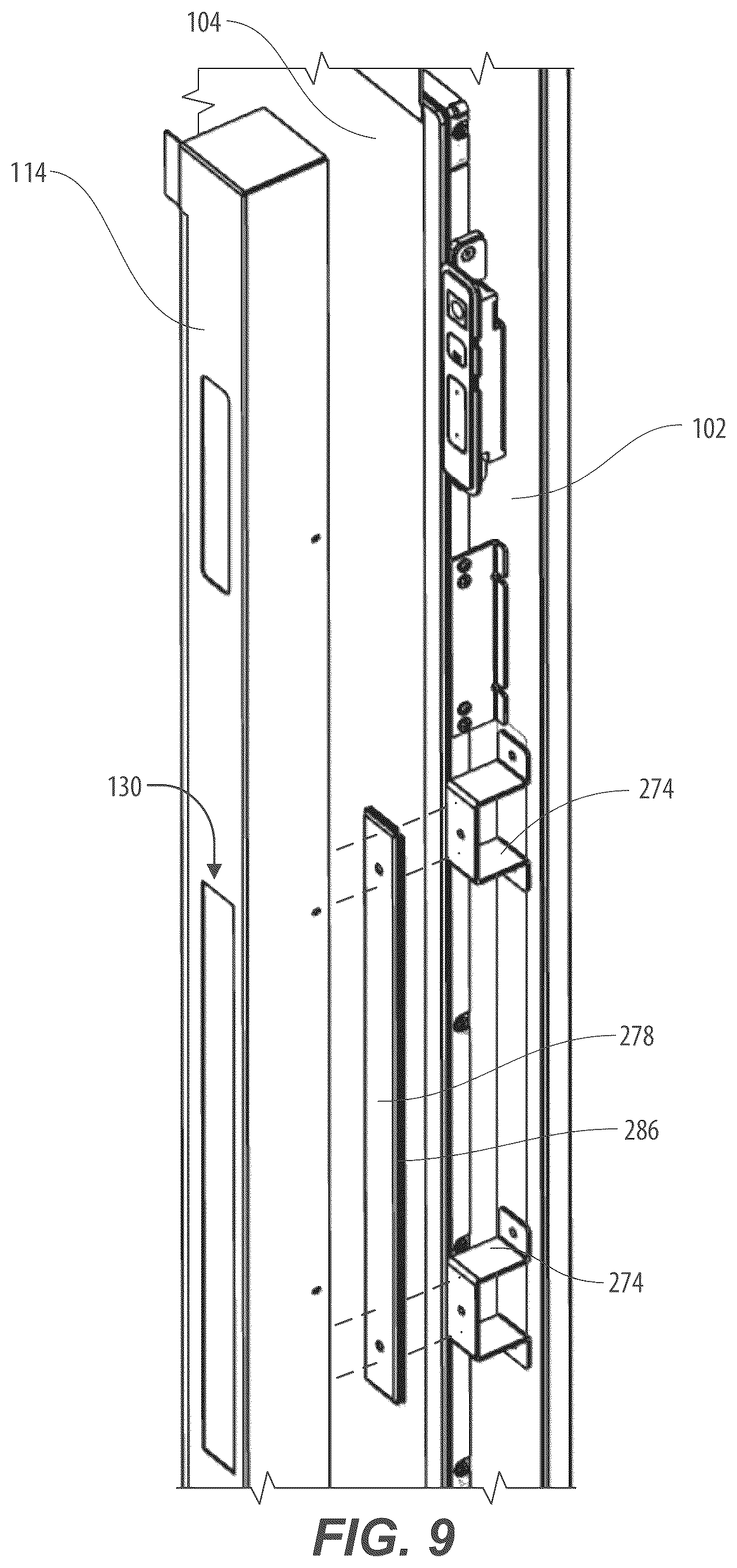 Patent US12611051 Figure 8 – Door panel for a merchandiser