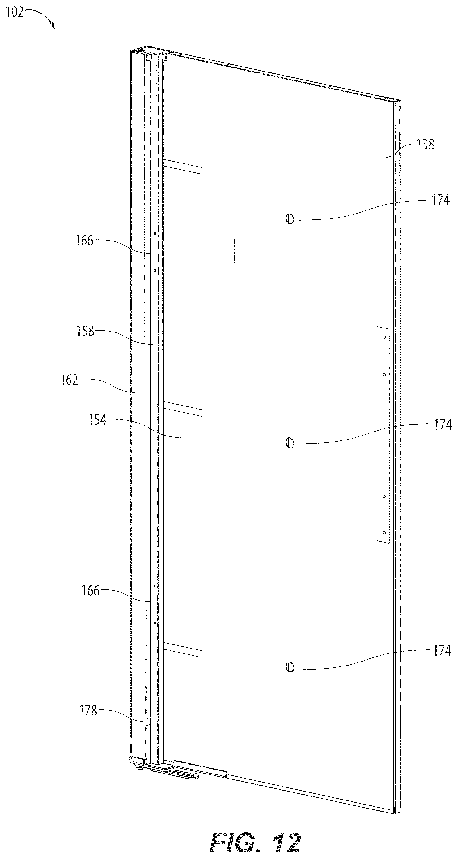 Patent US12611051 Figure 11 – Door panel for a merchandiser