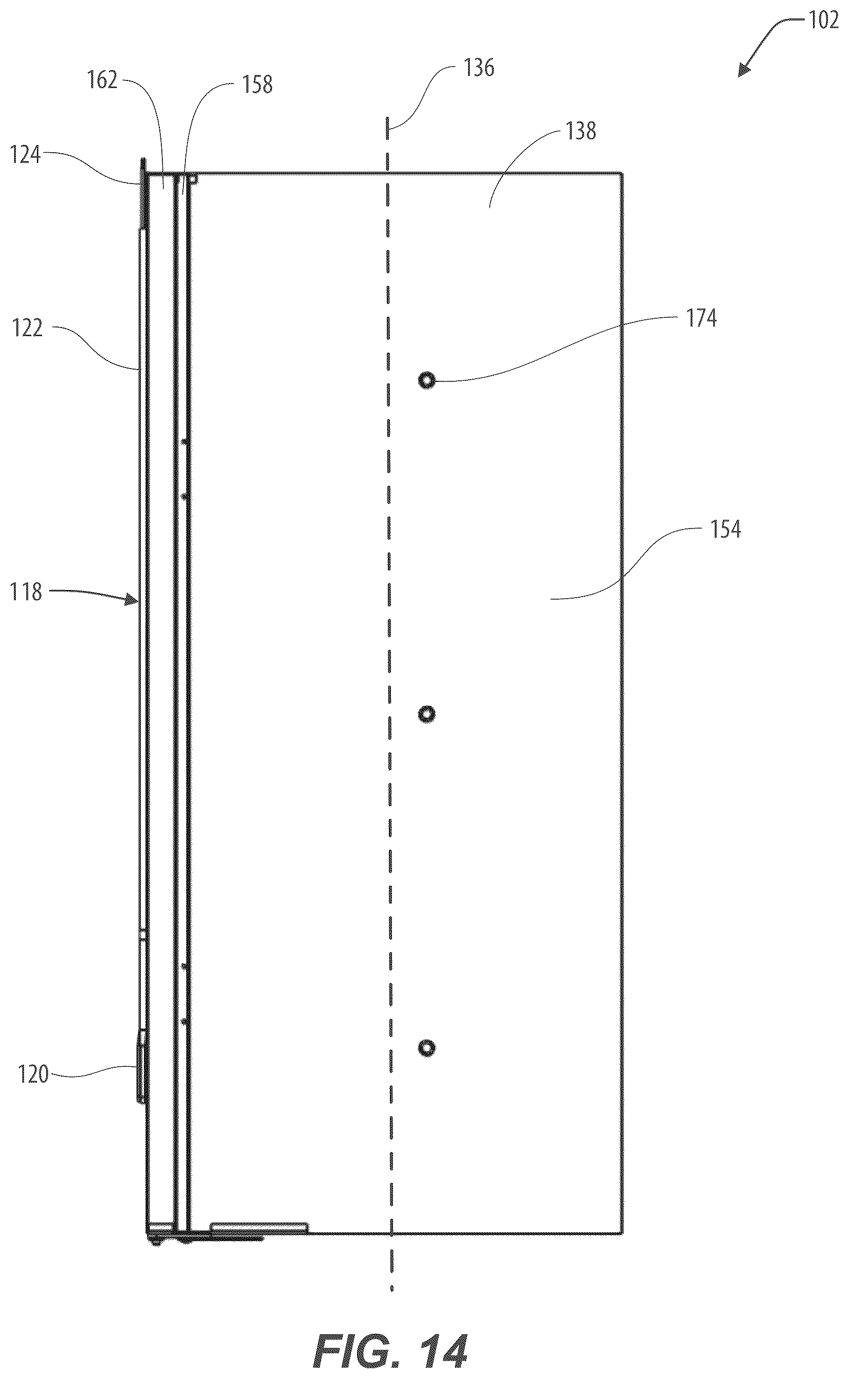 Patent US12611051 Figure 13 – Door panel for a merchandiser