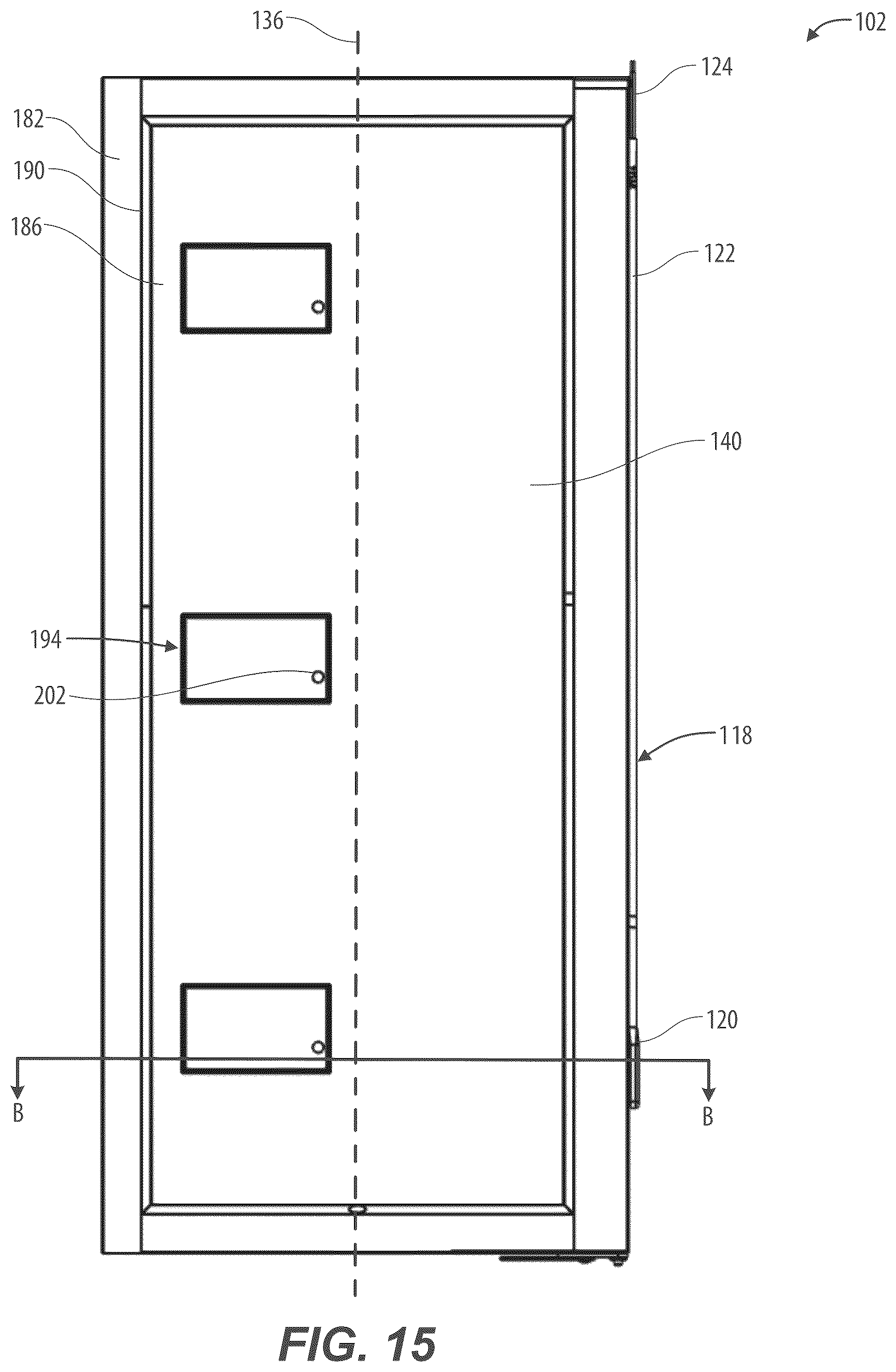 Patent US12611051 Figure 14 – Door panel for a merchandiser