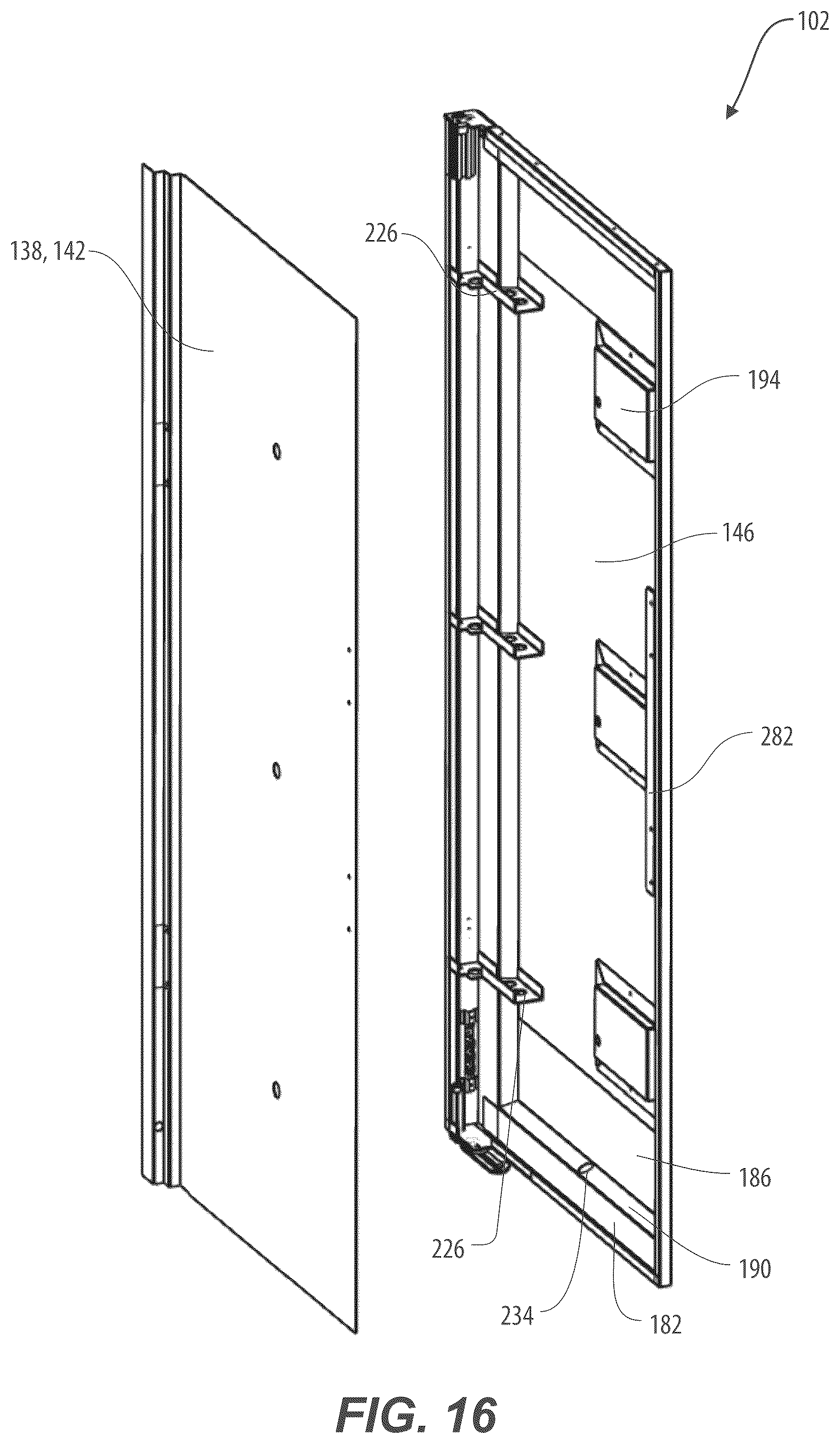 Patent US12611051 Figure 15 – Door panel for a merchandiser