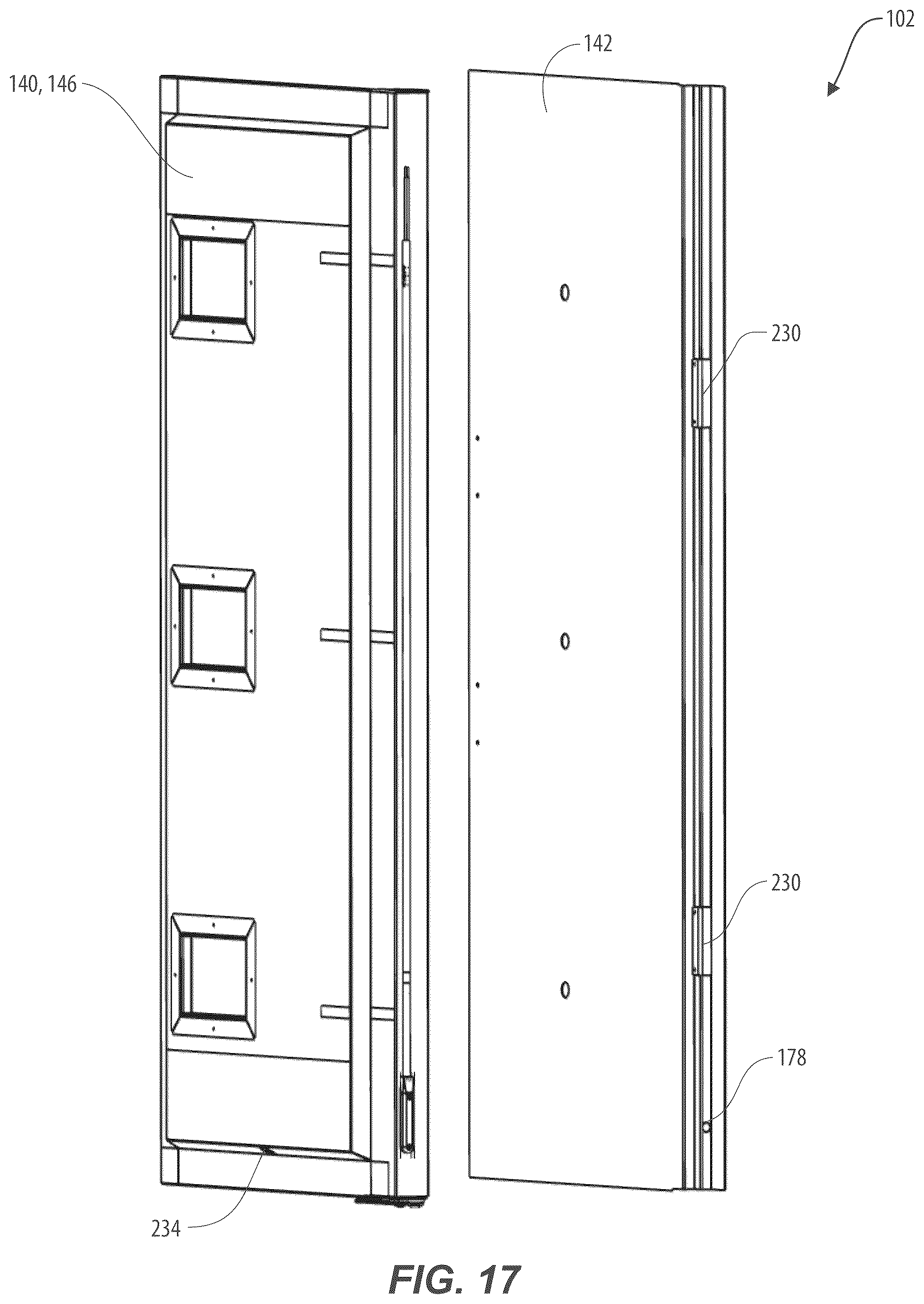 Patent US12611051 Figure 16 – Door panel for a merchandiser