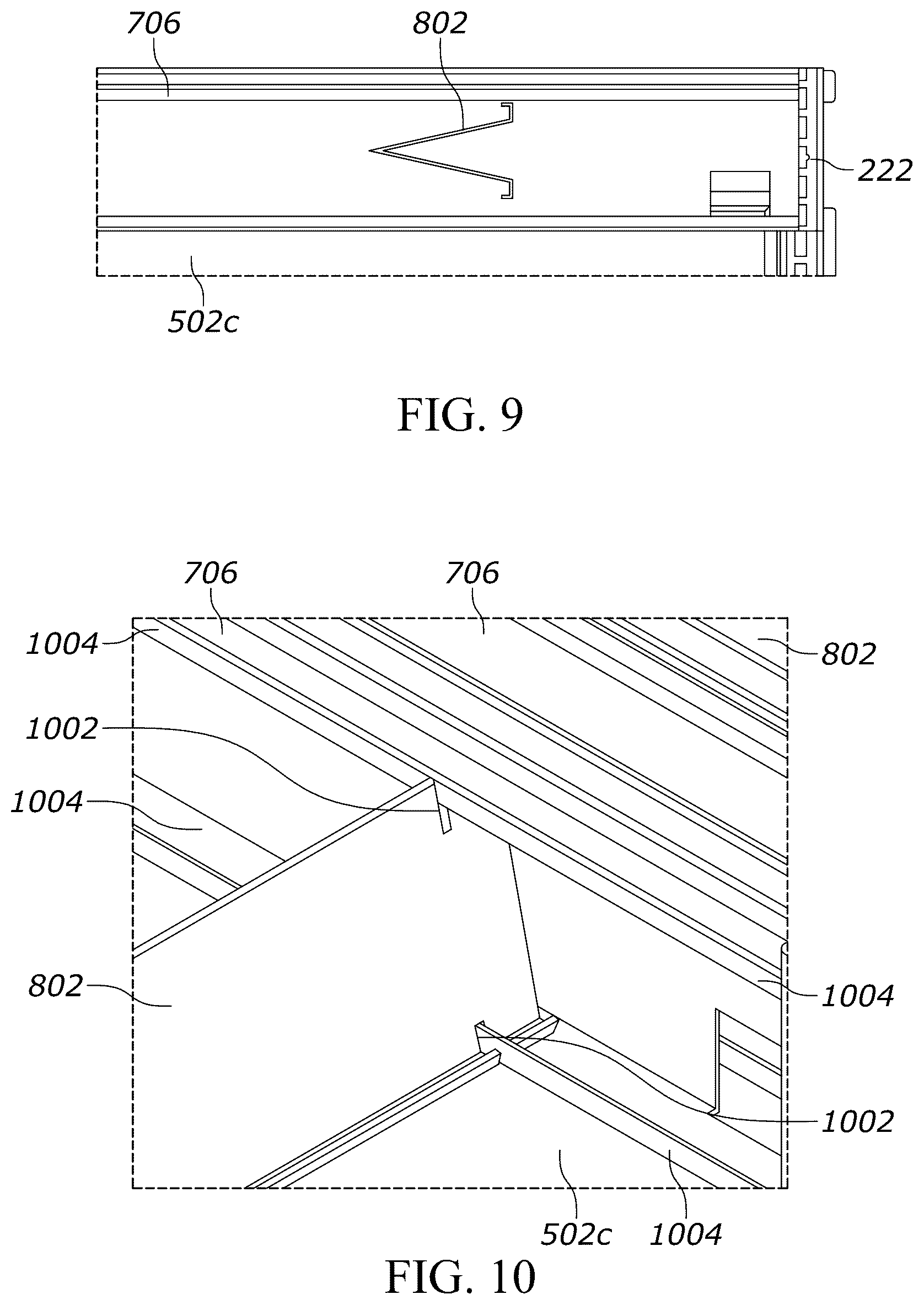Patent US12611054 Figure 9 – Gondola shelving unit