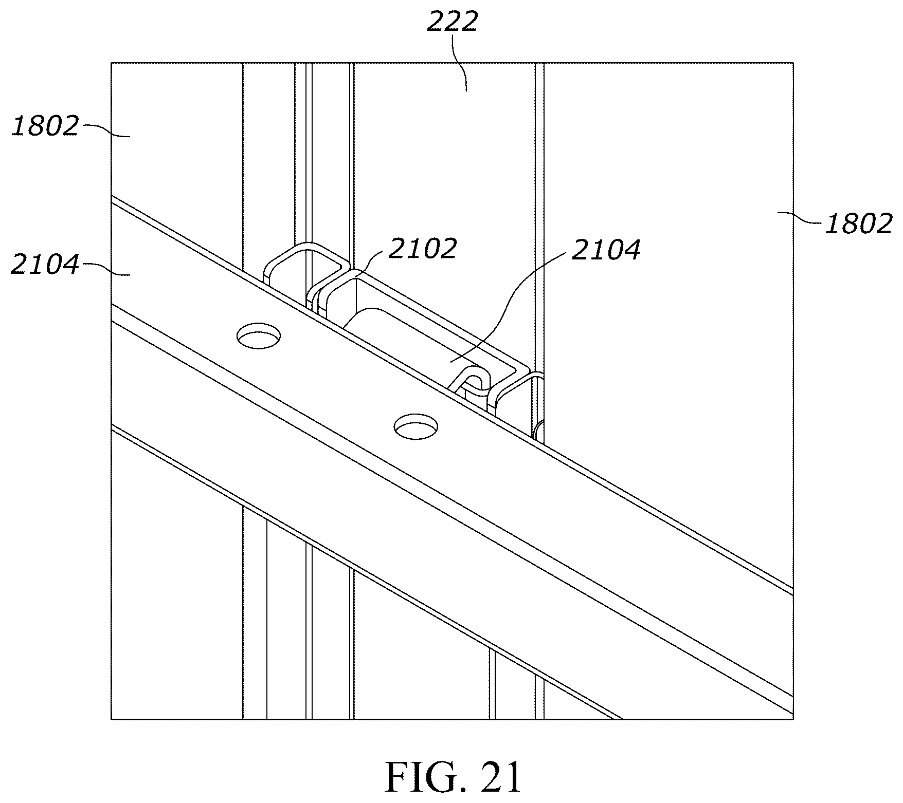 Patent US12611054 Figure 20 – Gondola shelving unit