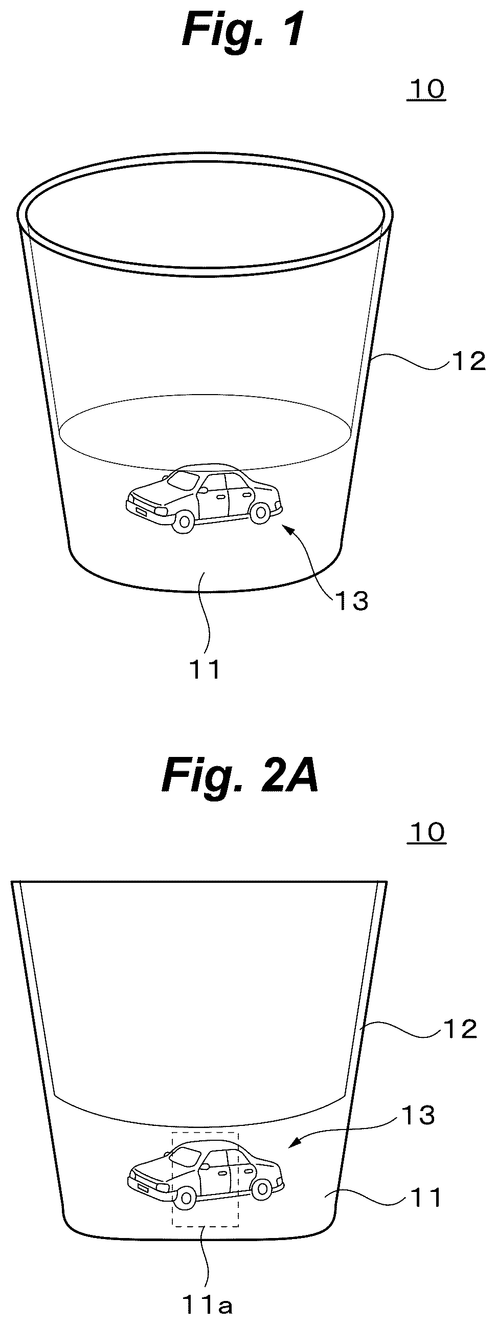 Patent US12611060 Figure 1 – Glass container with image