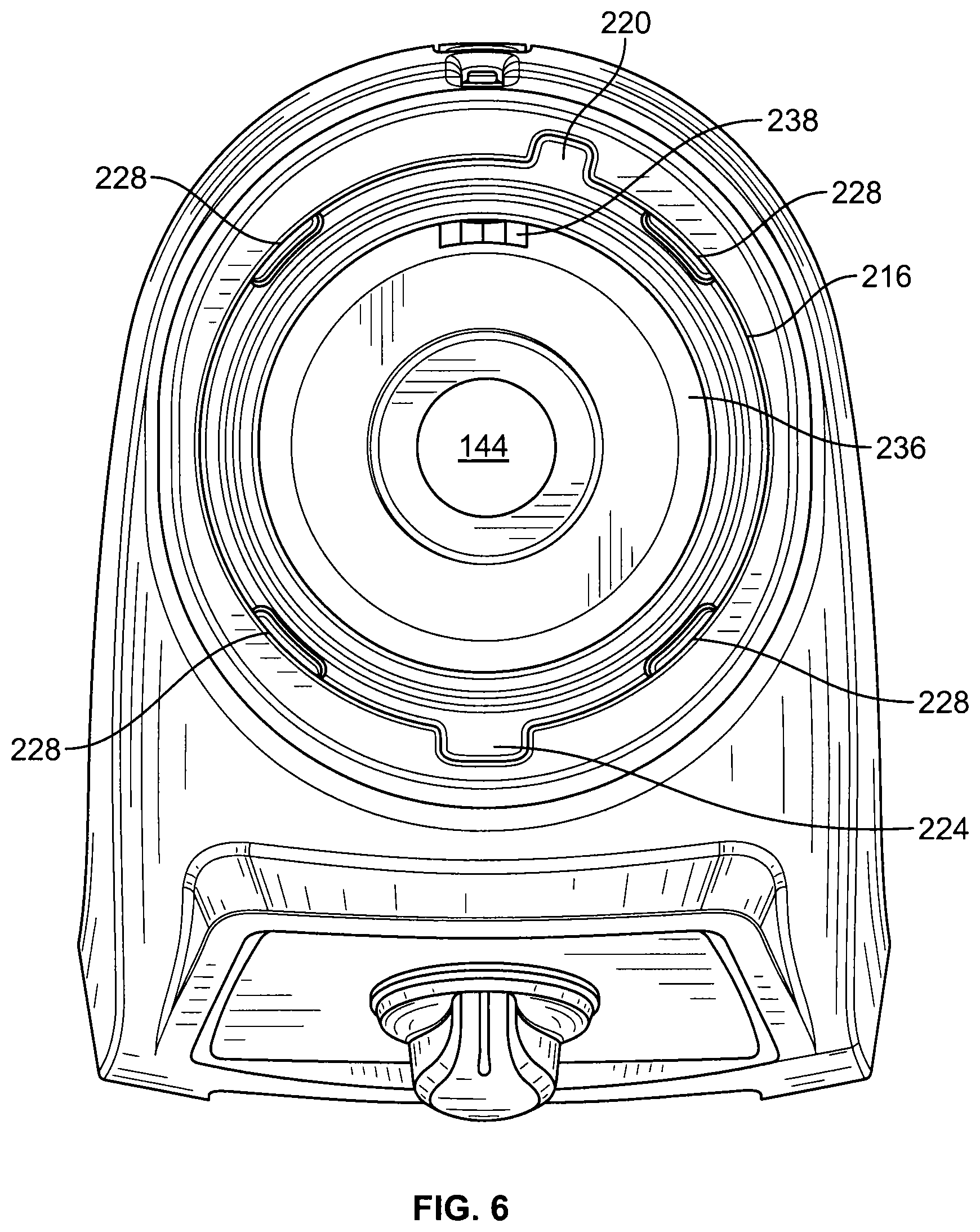 Patent US12611065 Figure 6 – Powered blending container