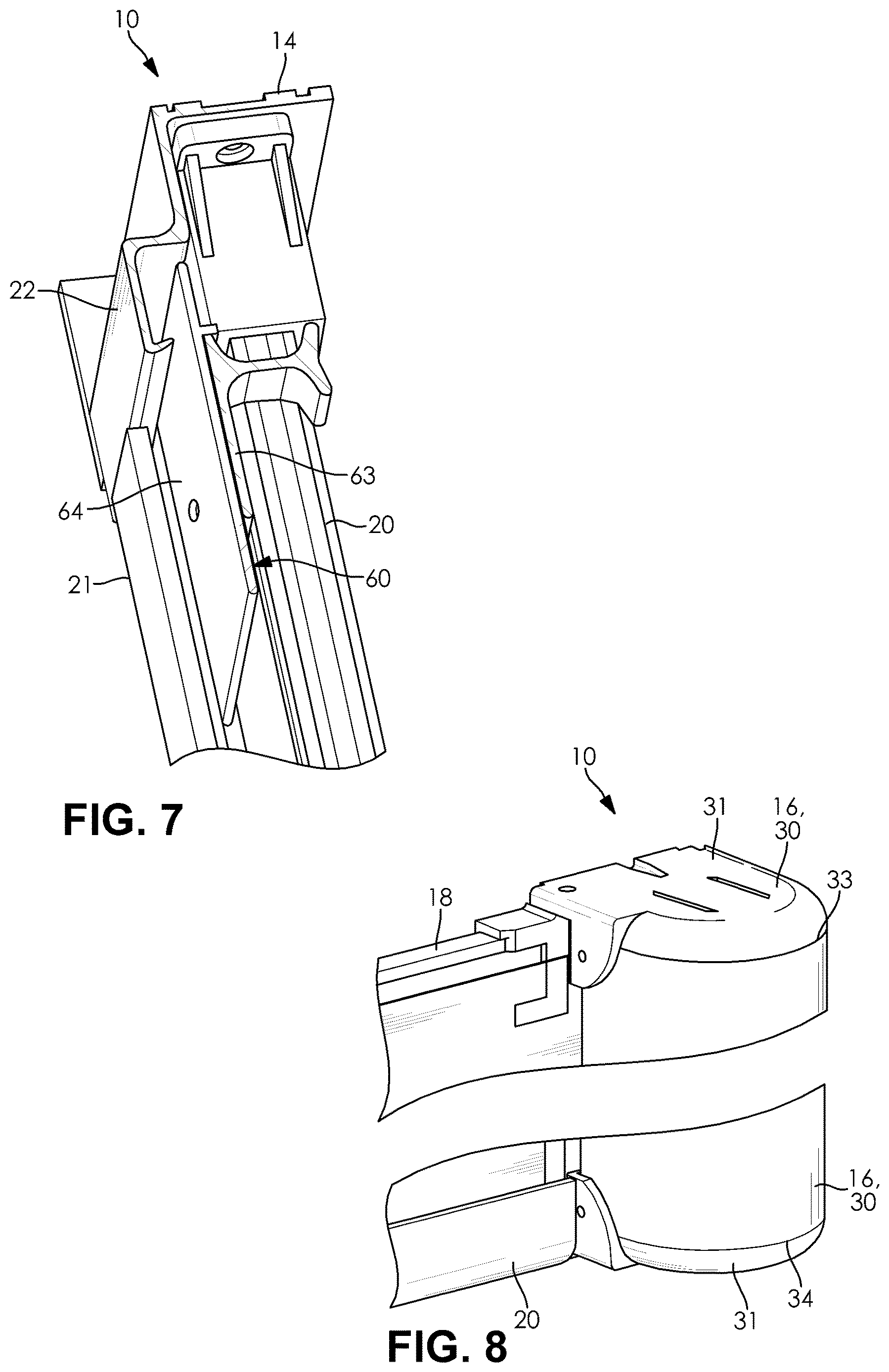 Patent US12611067 Figure 4 – Retractable curved shower door