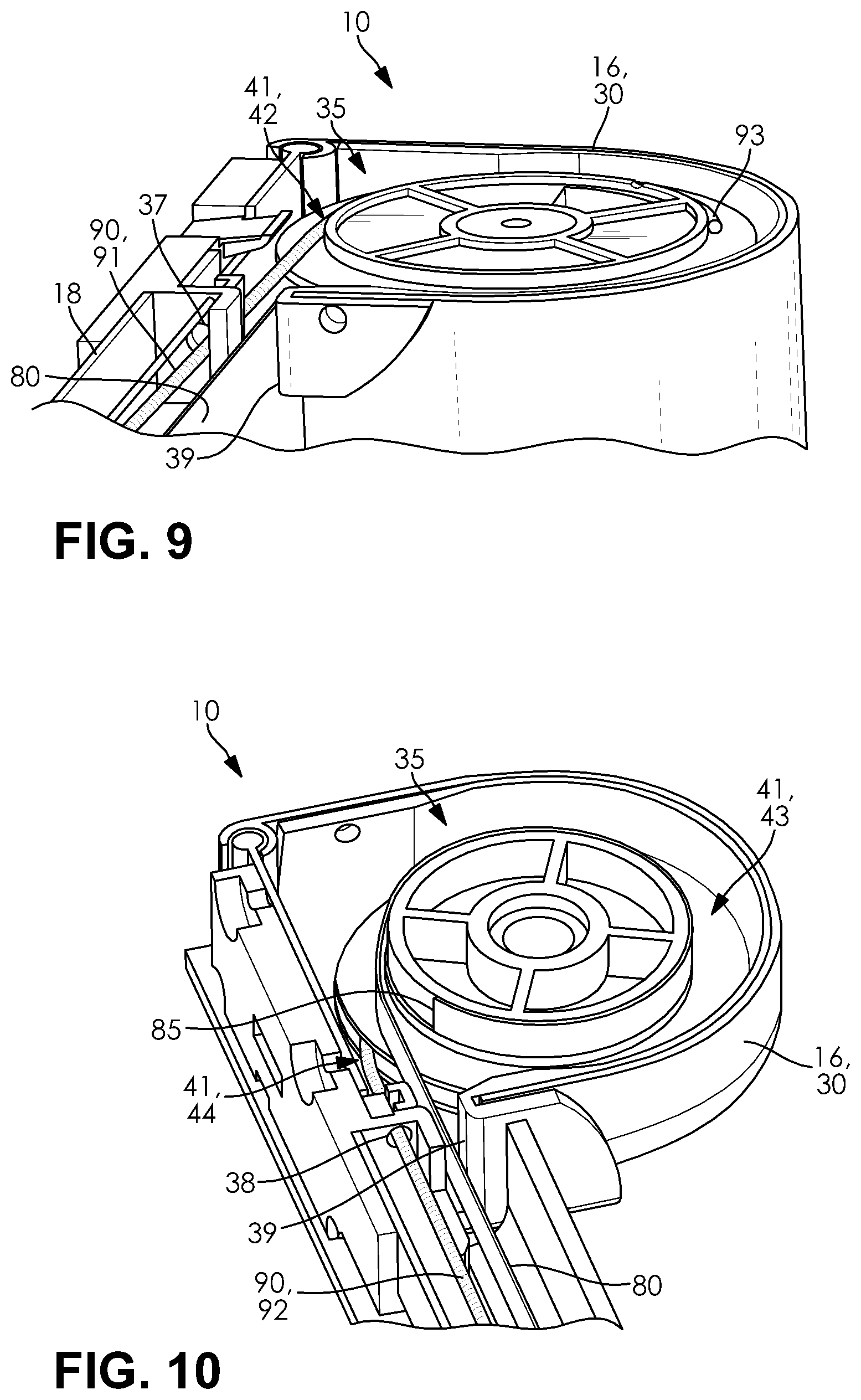 Patent US12611067 Figure 5 – Retractable curved shower door