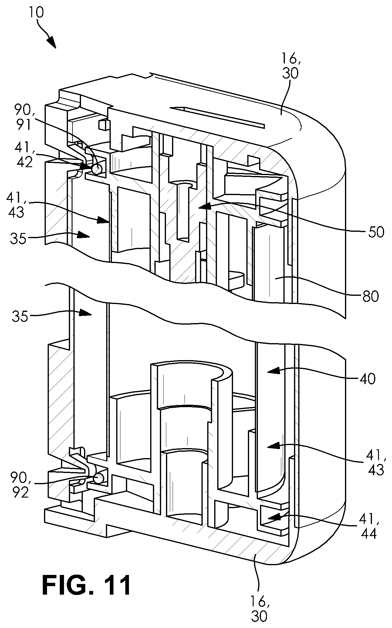 Patent US12611067 Figure 6 – Retractable curved shower door