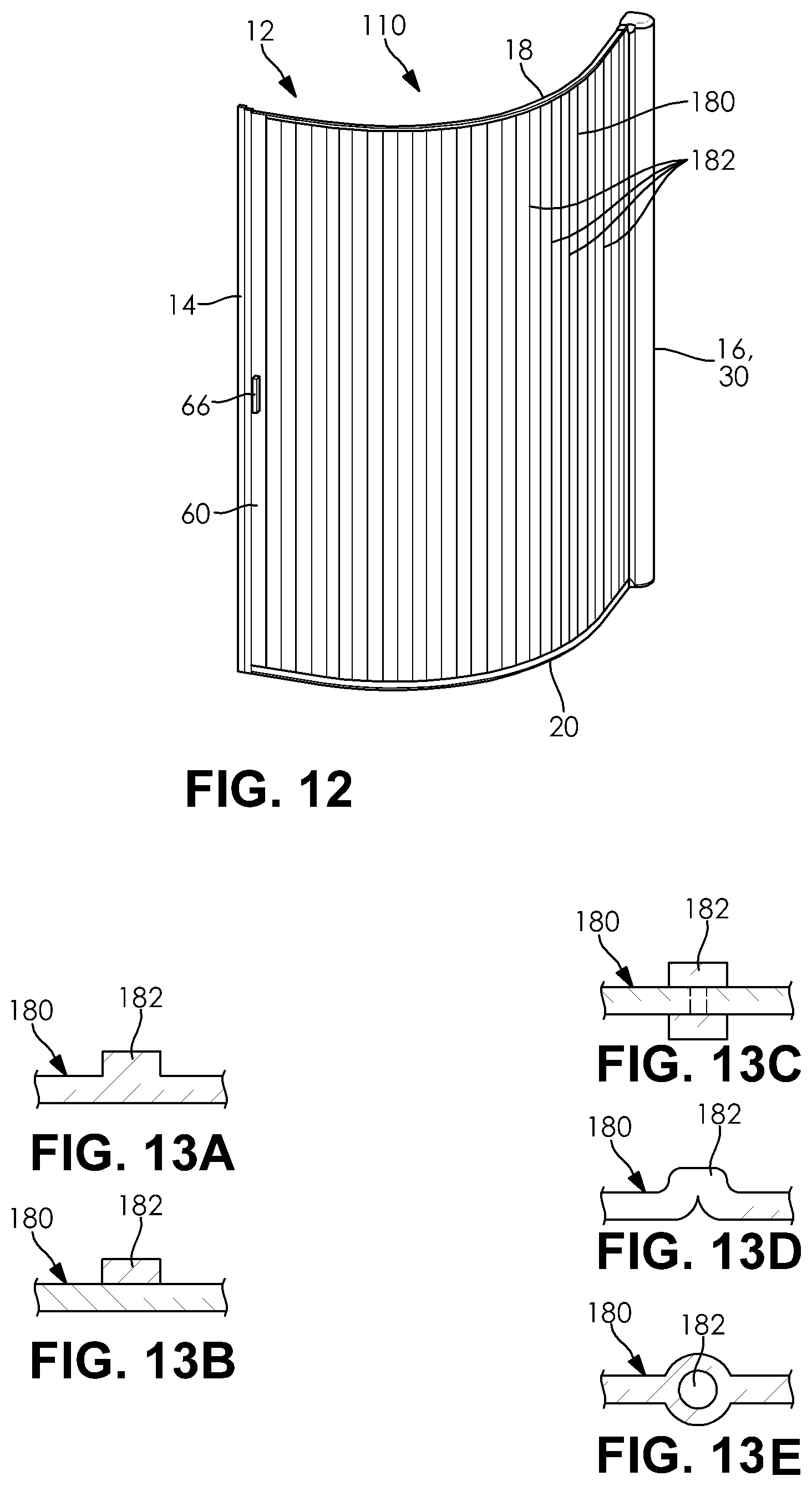 Patent US12611067 Figure 7 – Retractable curved shower door