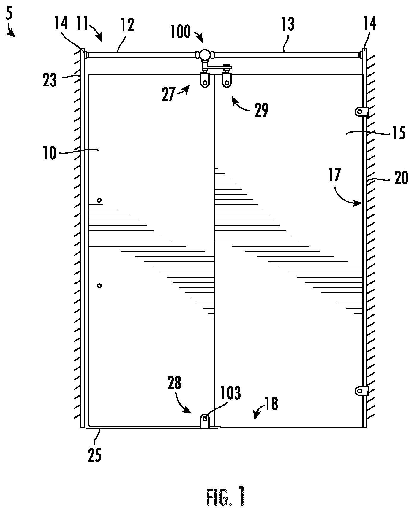 Patent US12611068 — Shower door system — Figure 1