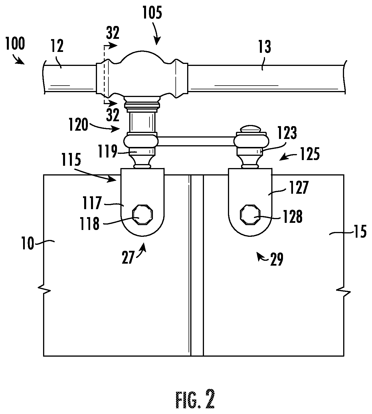 Patent US12611068 Figure 2 – Shower door system