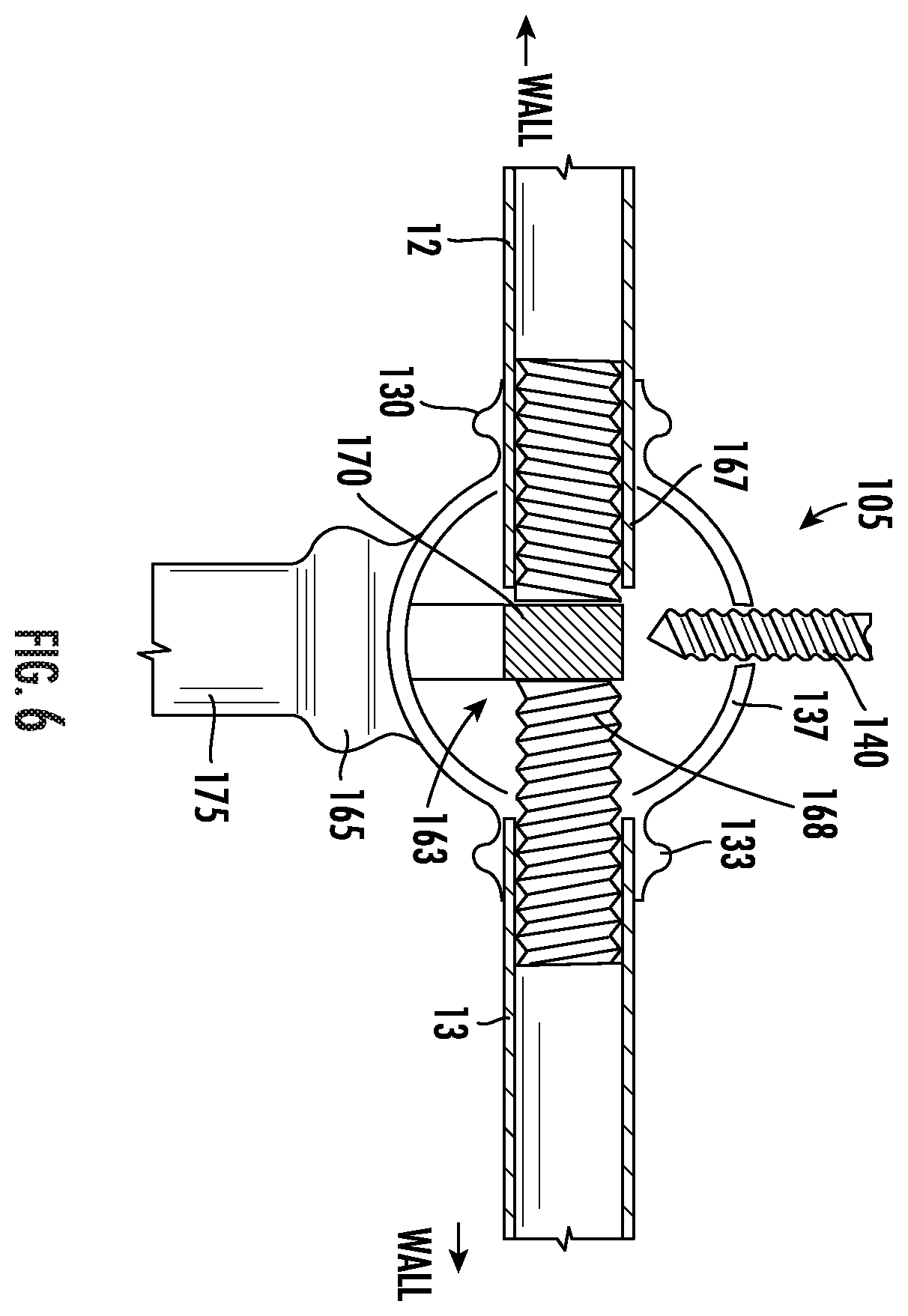 Patent US12611068 Figure 5 – Shower door system