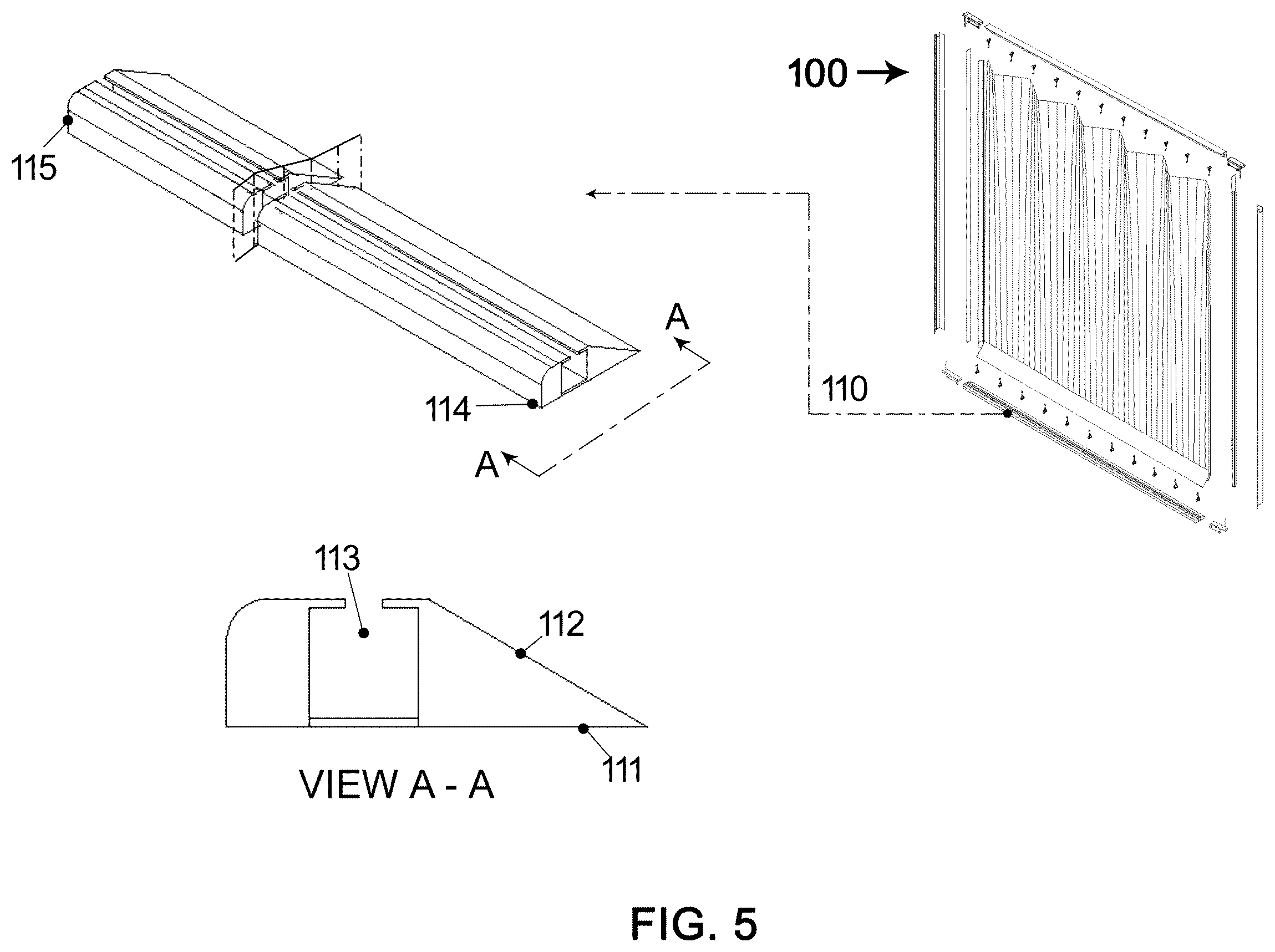 Patent US12611069 Figure 5 – Magnetically sealed bathing area liner track system
