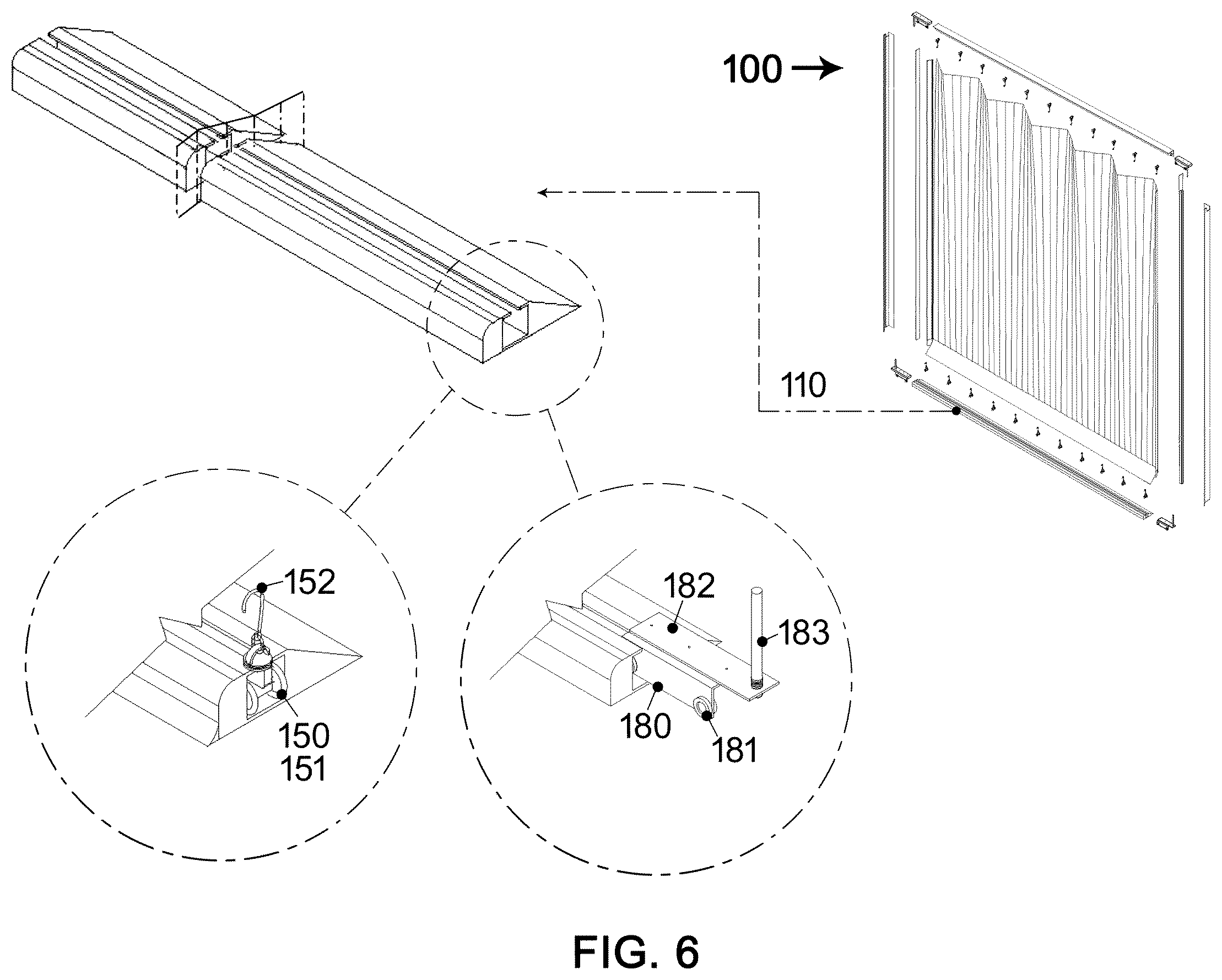 Patent US12611069 Figure 6 – Magnetically sealed bathing area liner track system