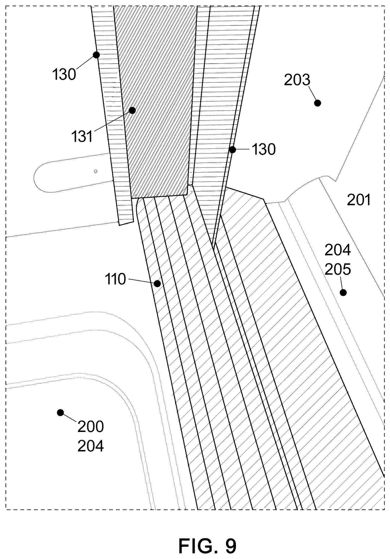Patent US12611069 Figure 9 – Magnetically sealed bathing area liner track system