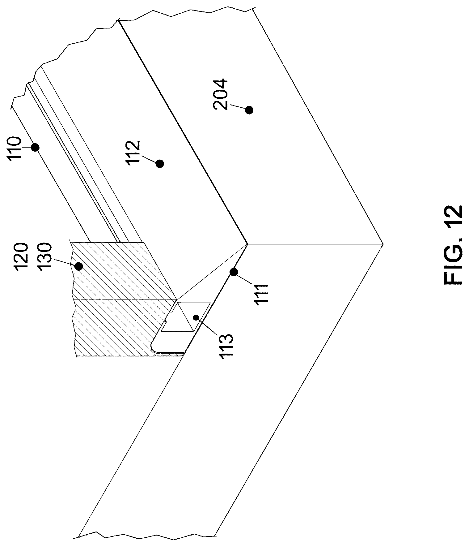 Patent US12611069 Figure 12 – Magnetically sealed bathing area liner track system