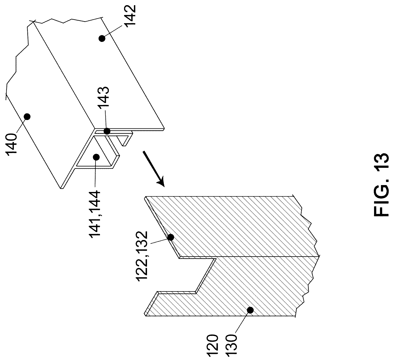 Patent US12611069 Figure 13 – Magnetically sealed bathing area liner track system