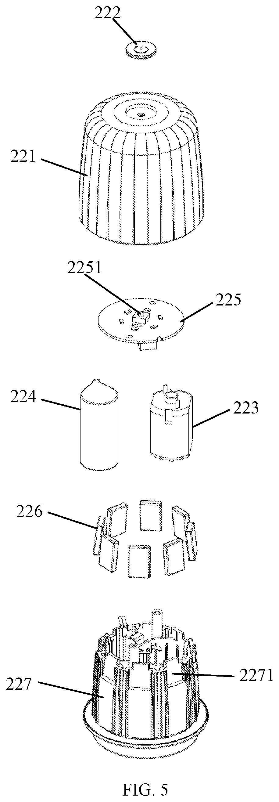 Patent US12611071 Figure 5 – Shower device