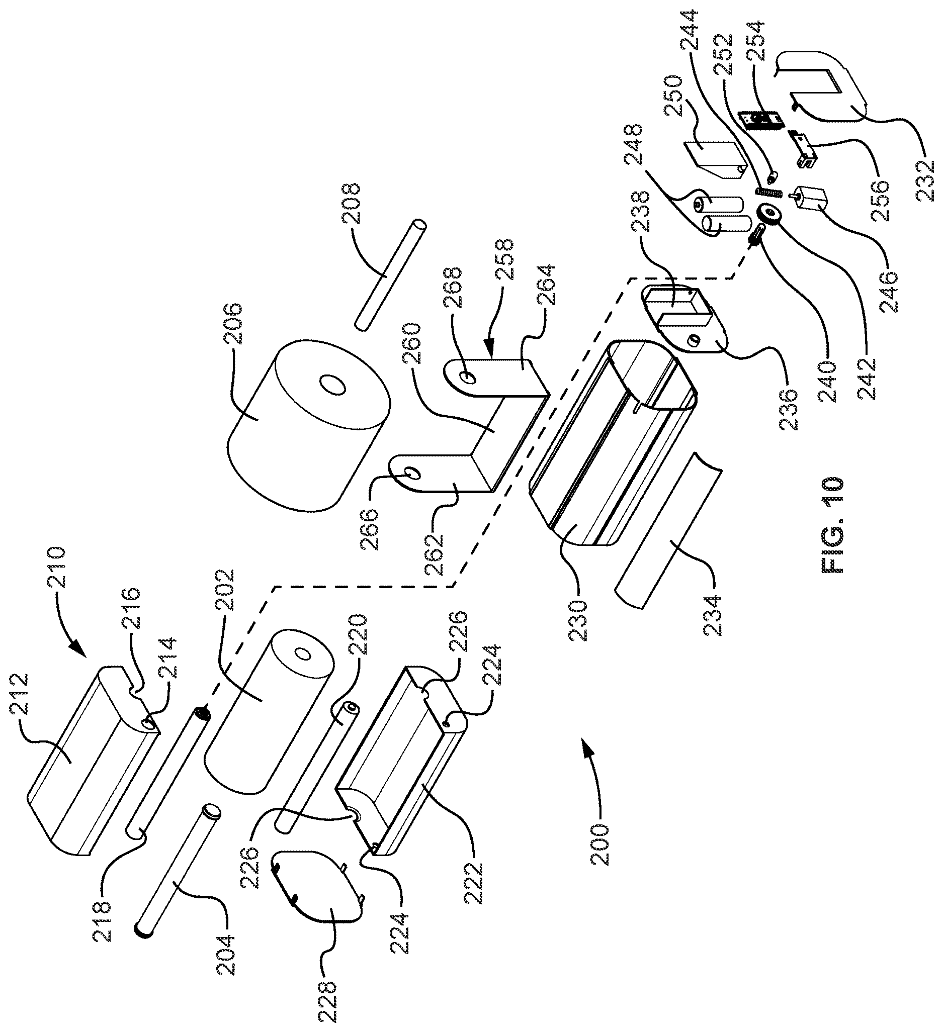 Patent US12611073 Figure 9 – Dispensing assembly for paper products
