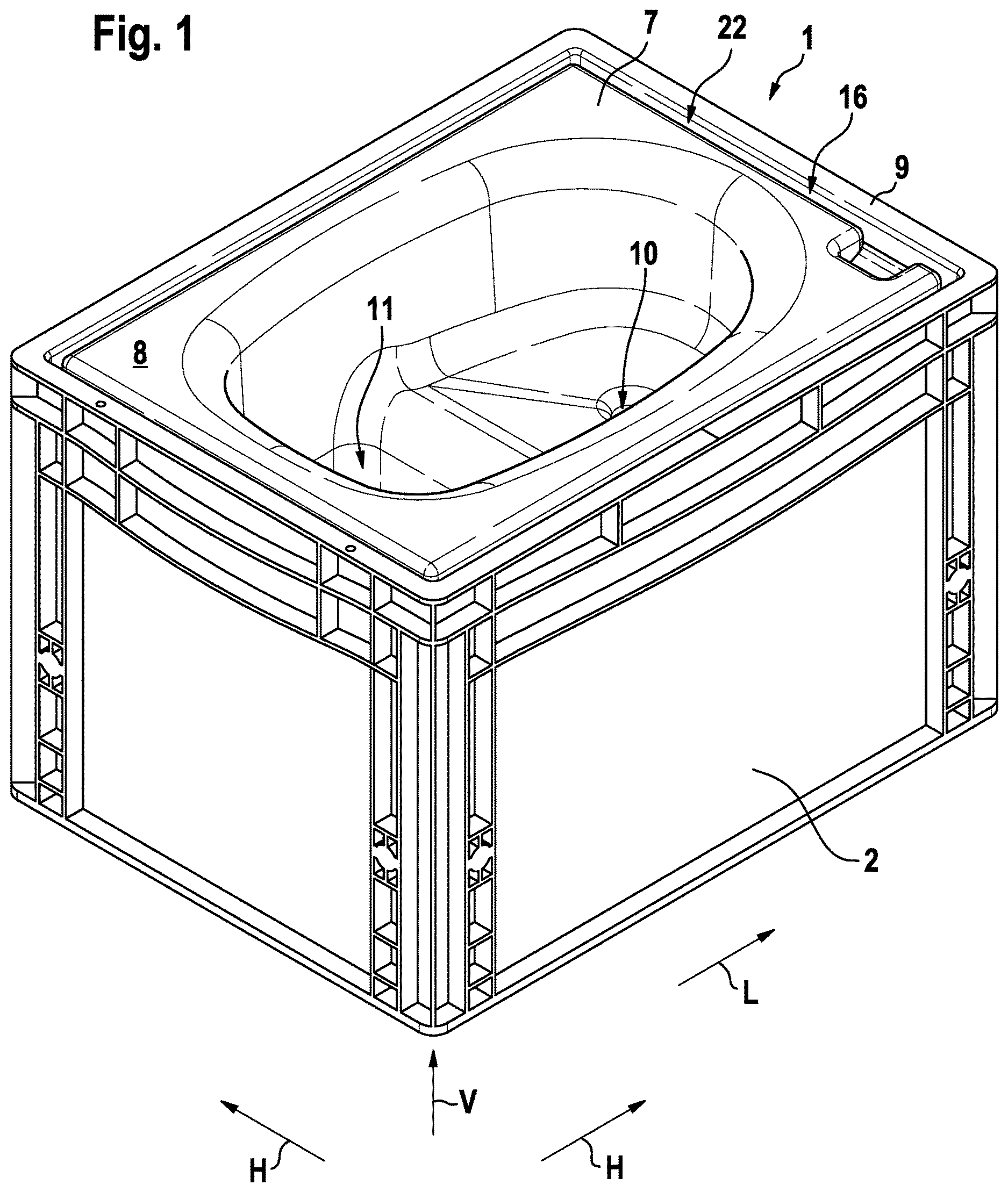 Patent US12611074 Figure 1 – Separating toilet