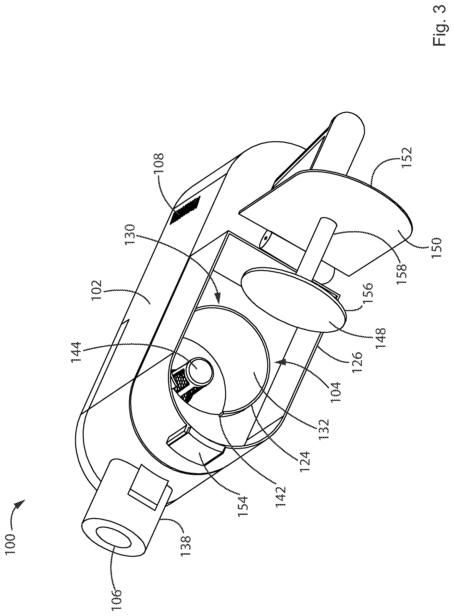 Patent US12611076 Figure 3 – Hand vacuum cleaner