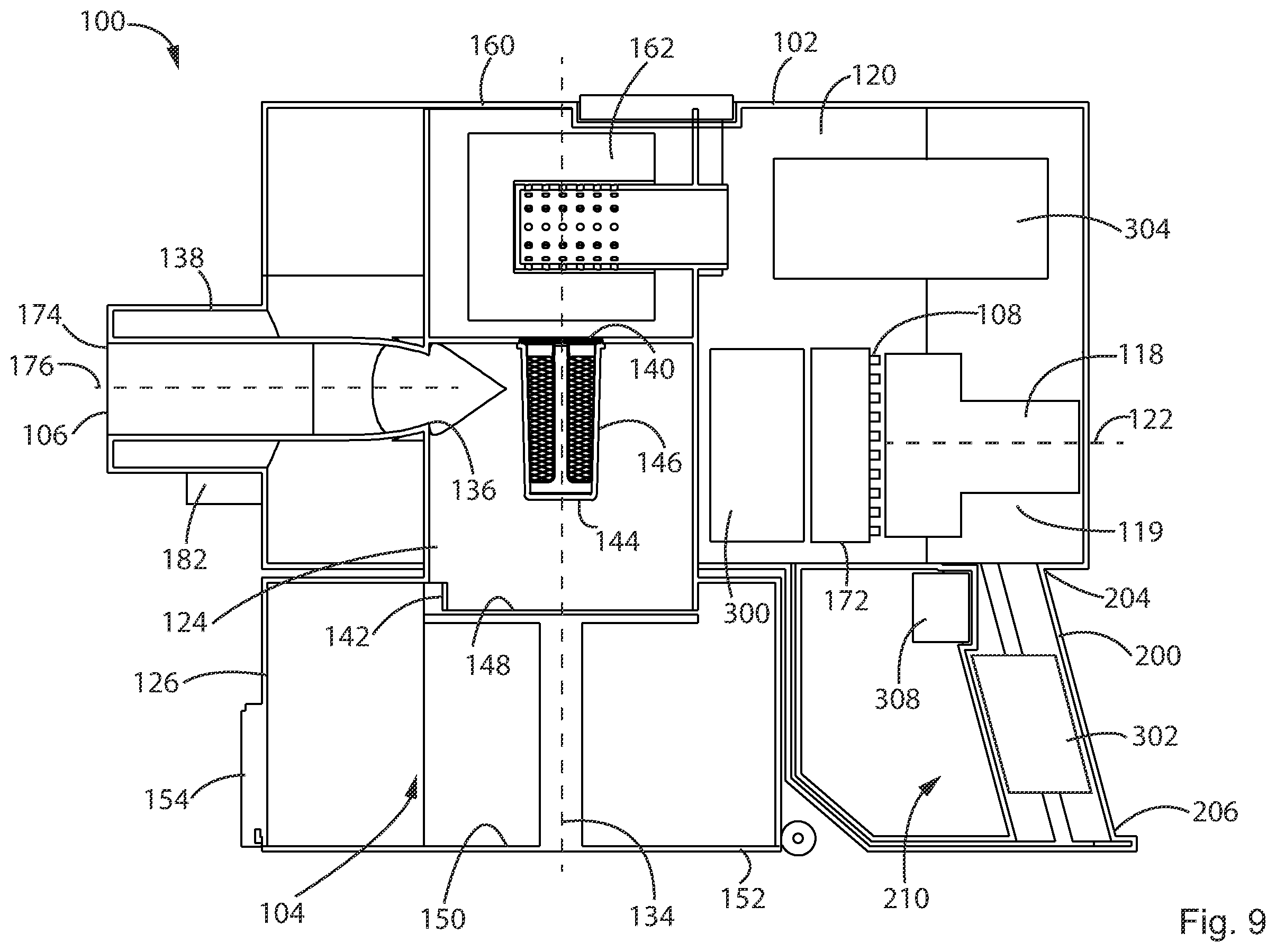 Patent US12611076 Figure 9 – Hand vacuum cleaner
