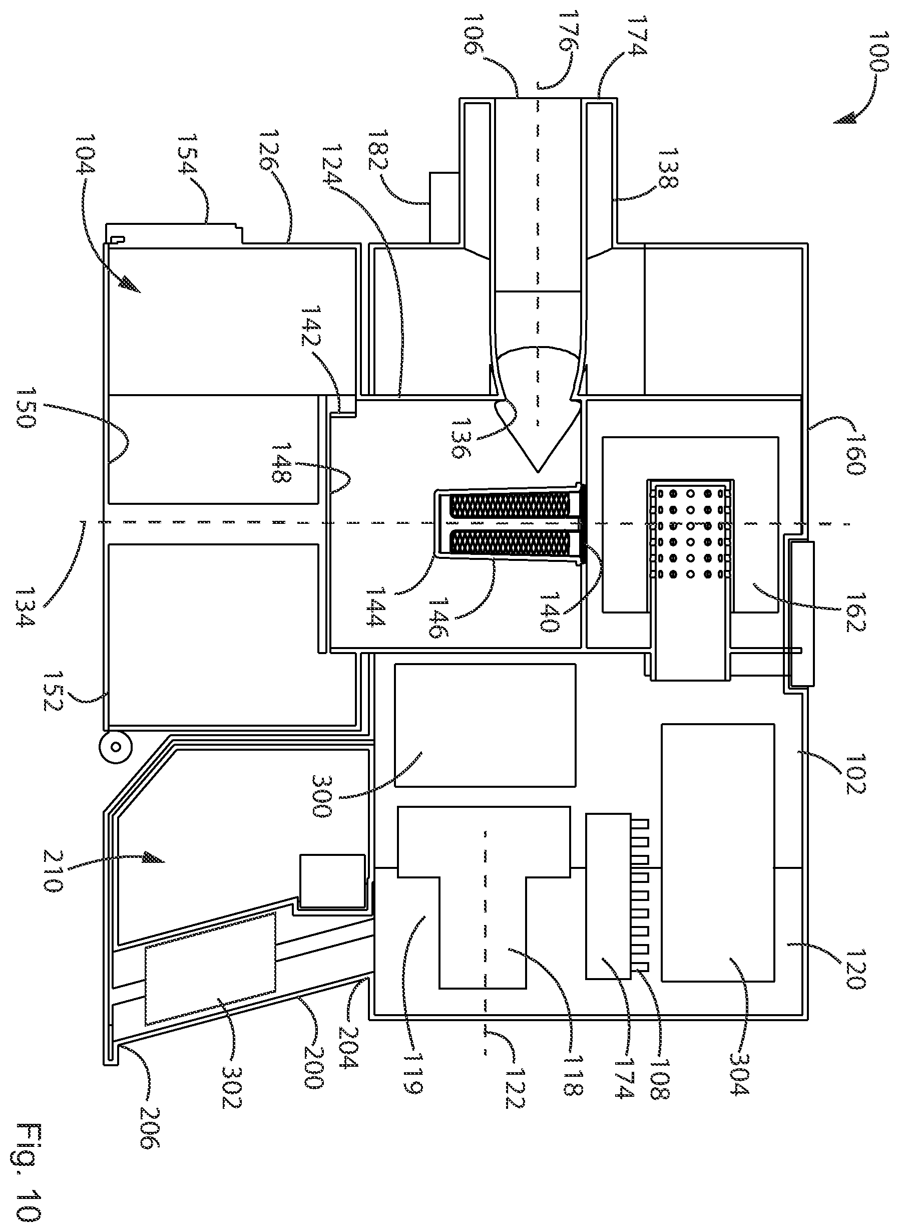 Patent US12611076 Figure 10 – Hand vacuum cleaner
