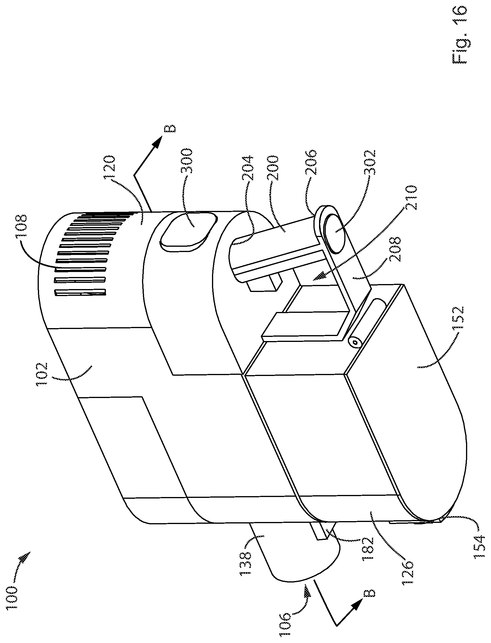 Patent US12611076 Figure 16 – Hand vacuum cleaner