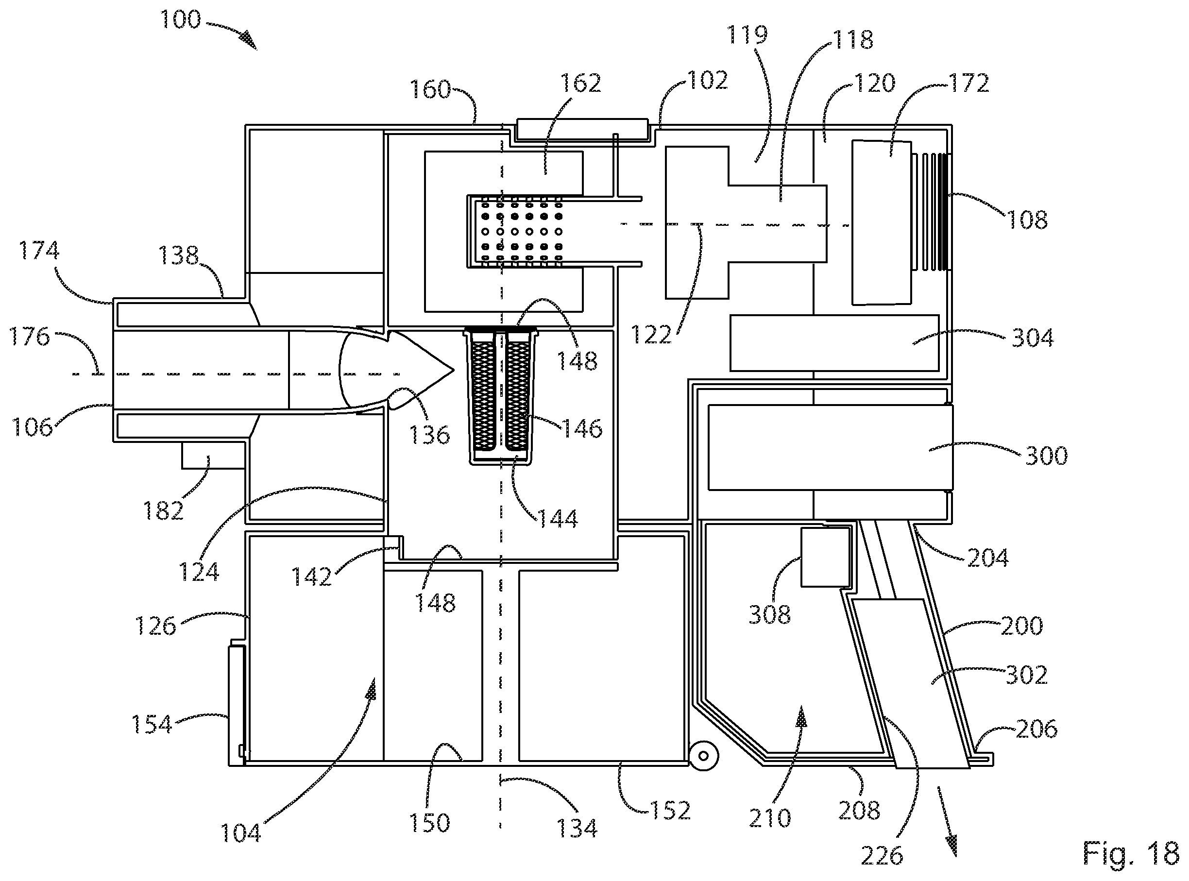Patent US12611076 Figure 18 – Hand vacuum cleaner