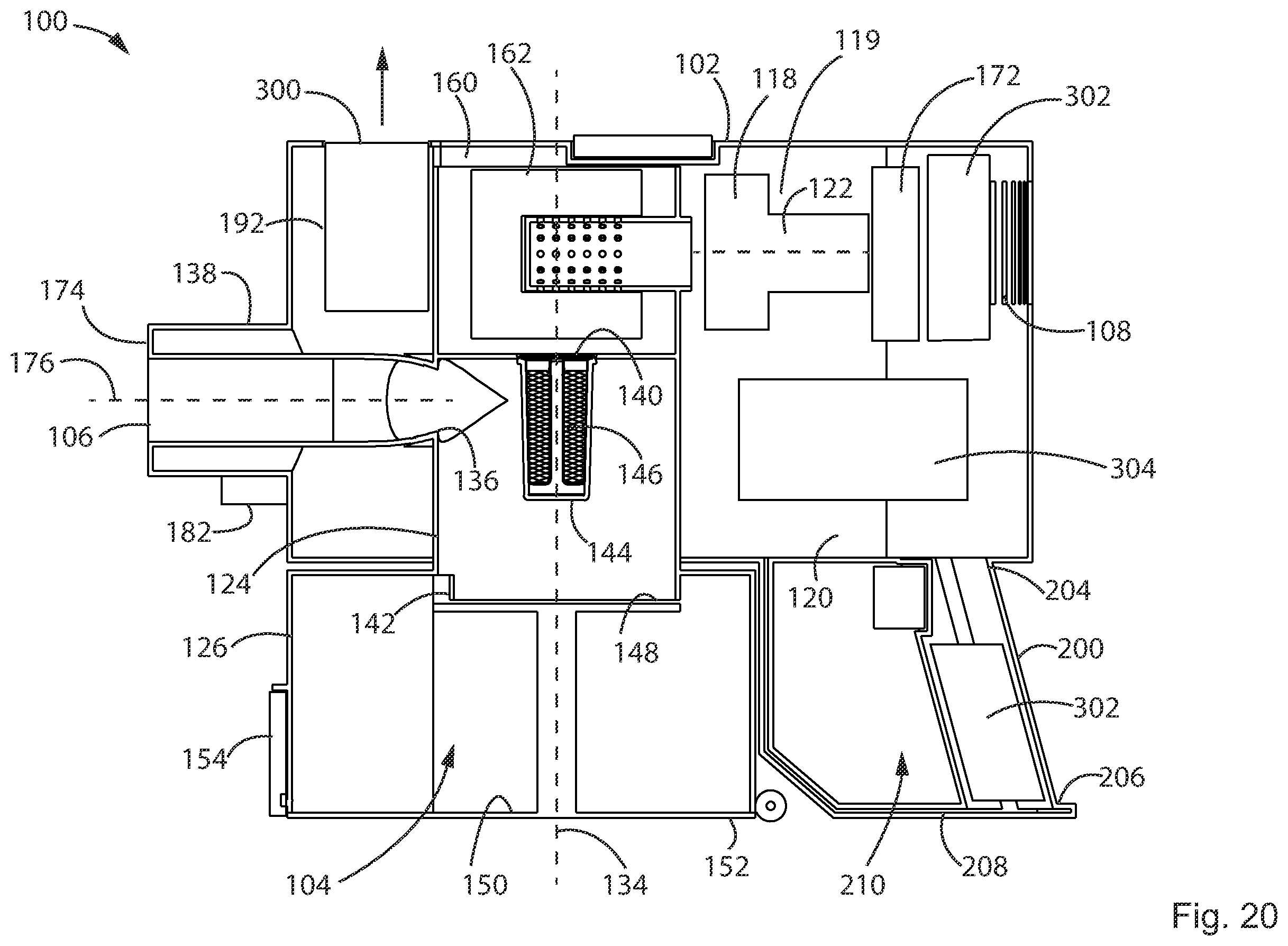 Patent US12611076 Figure 20 – Hand vacuum cleaner