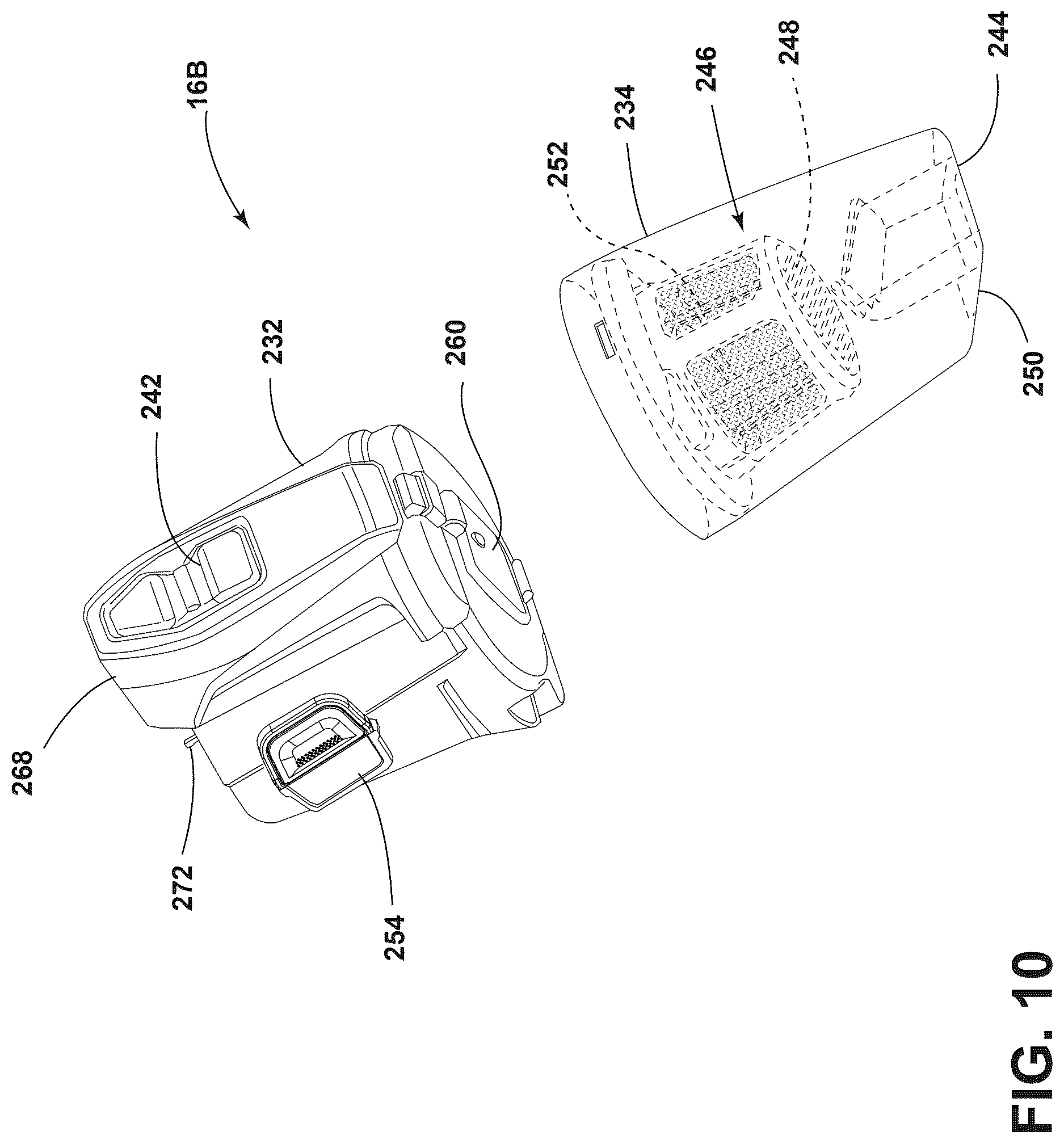 Patent US12611077 Figure 9 – Modular head system for handheld extraction cleaner, dry vacuum accessory for handheld extraction cleaner, and handheld extraction cleaner