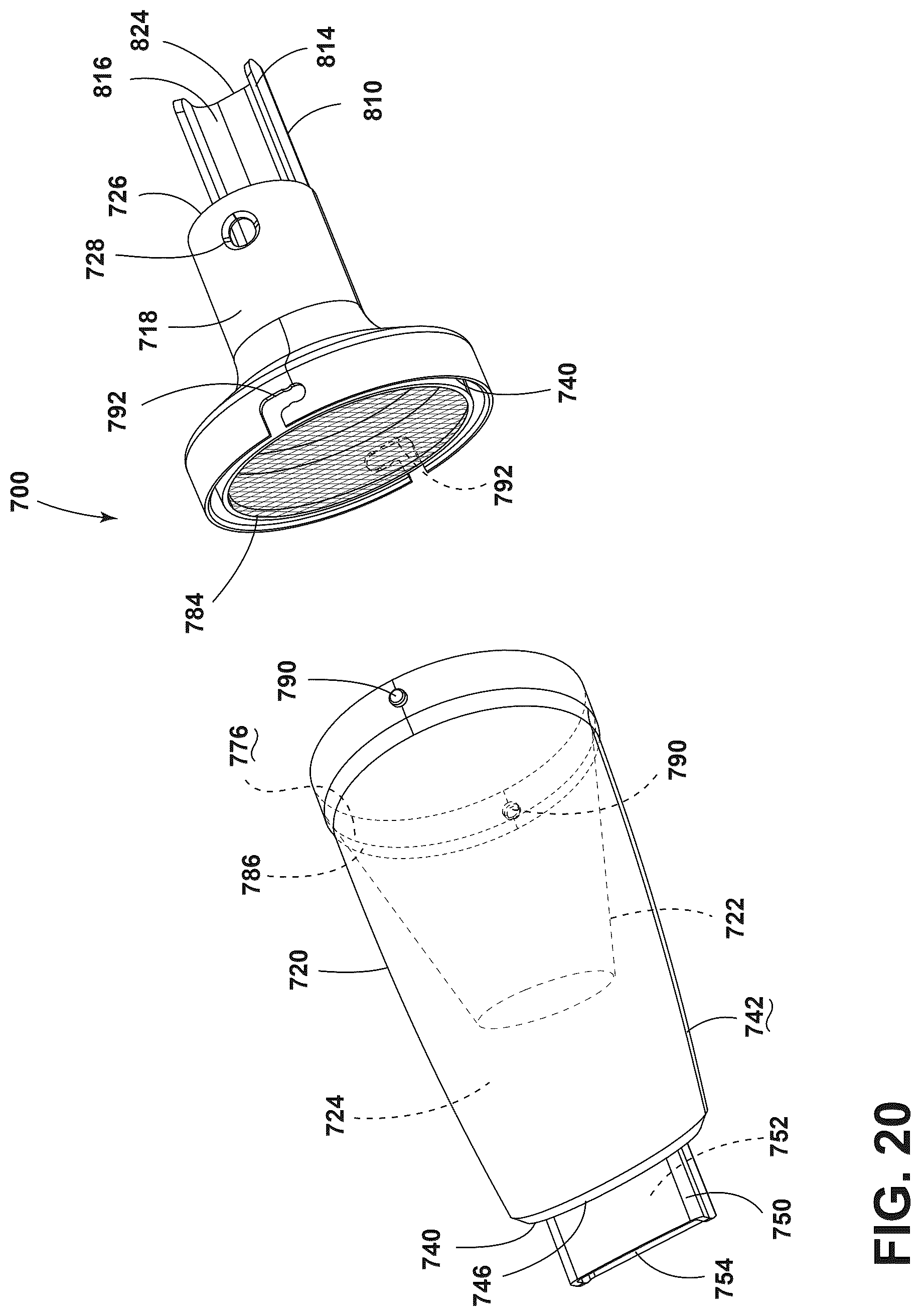 Patent US12611077 Figure 18 – Modular head system for handheld extraction cleaner, dry vacuum accessory for handheld extraction cleaner, and handheld extraction cleaner