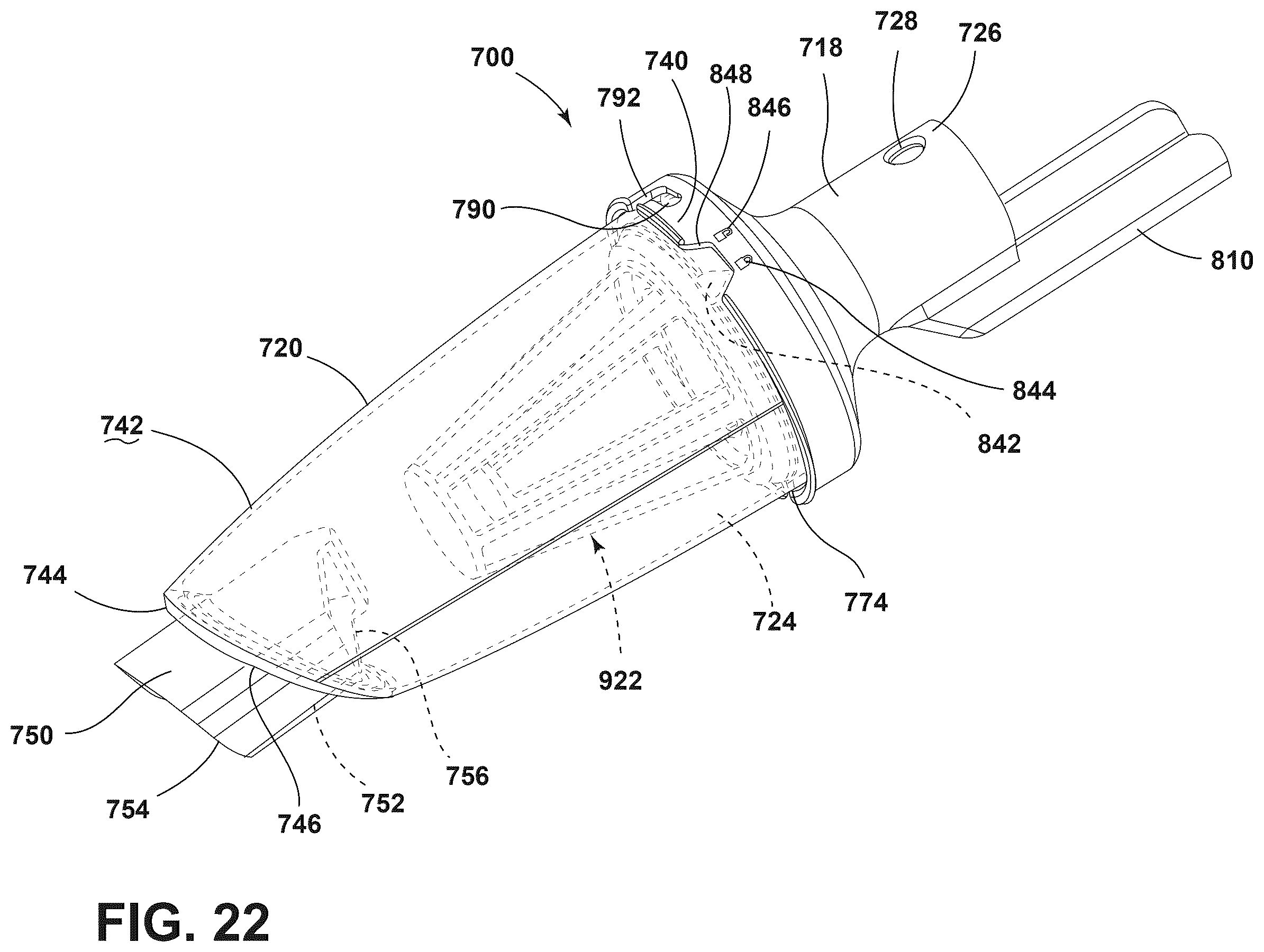 Patent US12611077 Figure 20 – Modular head system for handheld extraction cleaner, dry vacuum accessory for handheld extraction cleaner, and handheld extraction cleaner