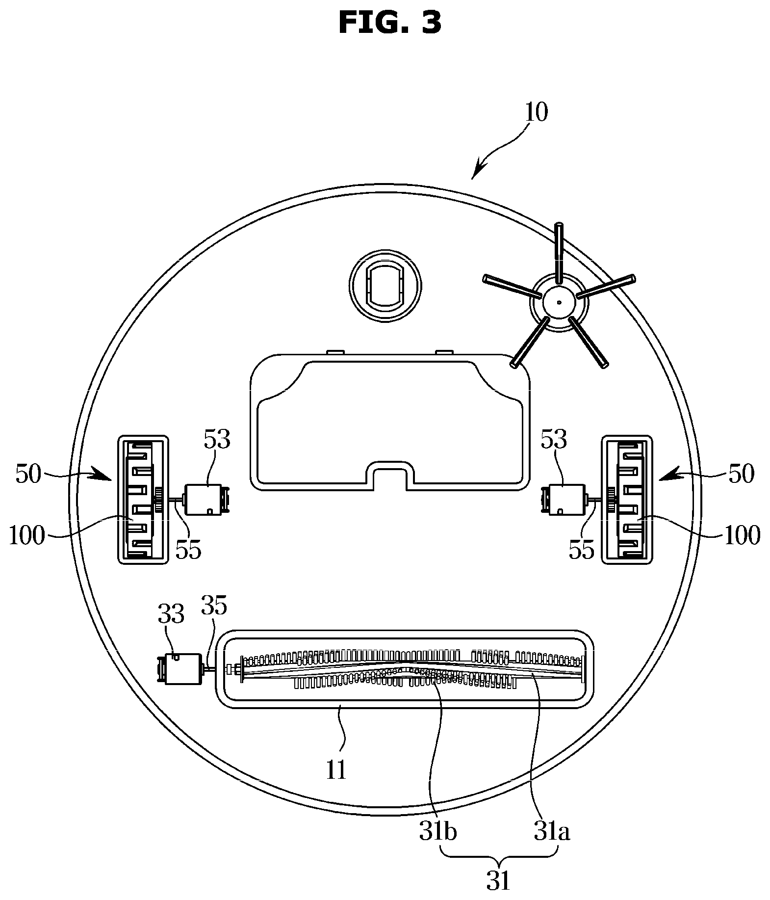 Patent US12611078 Figure 3 – Robot cleaner