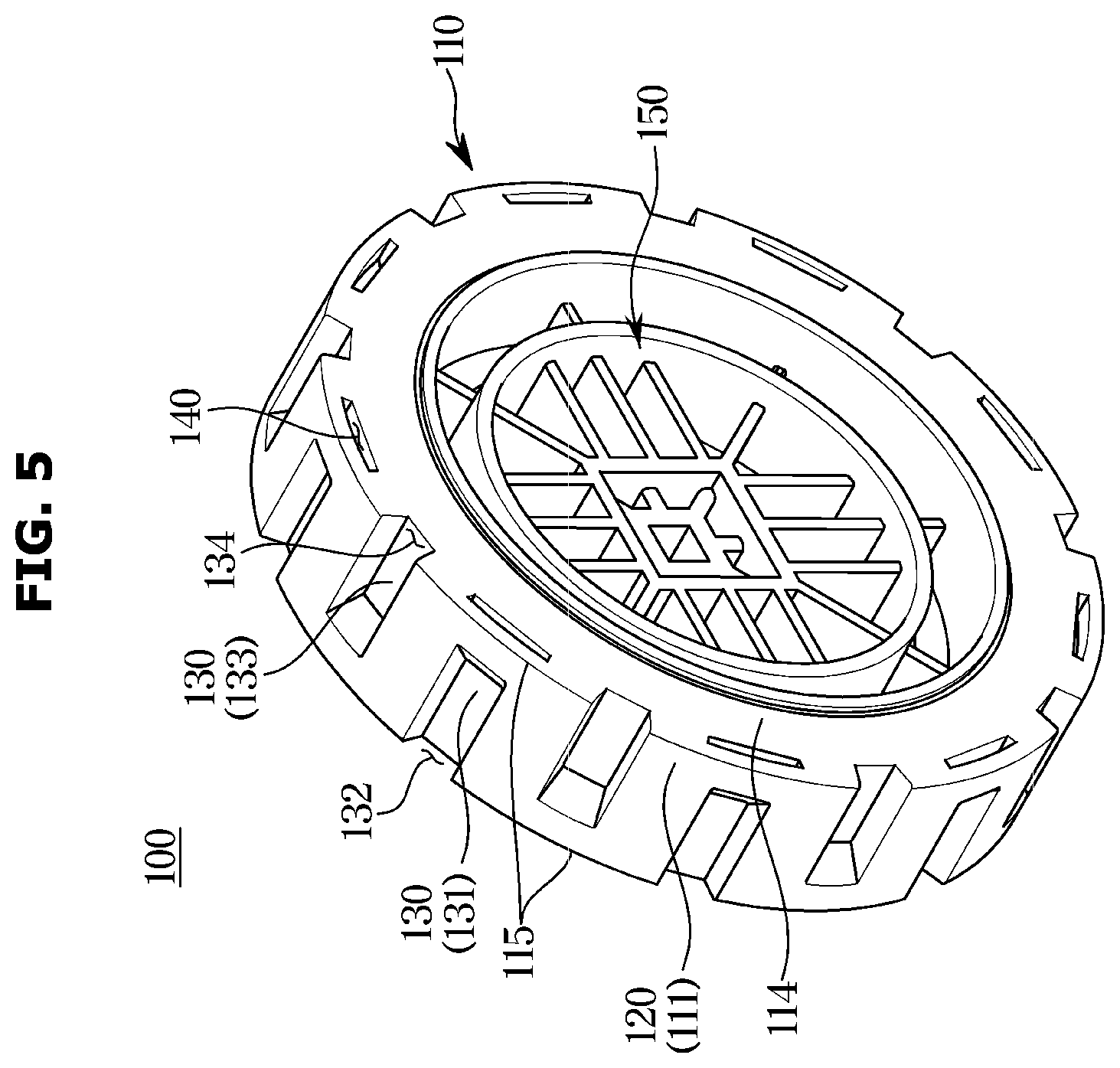 Patent US12611078 Figure 5 – Robot cleaner