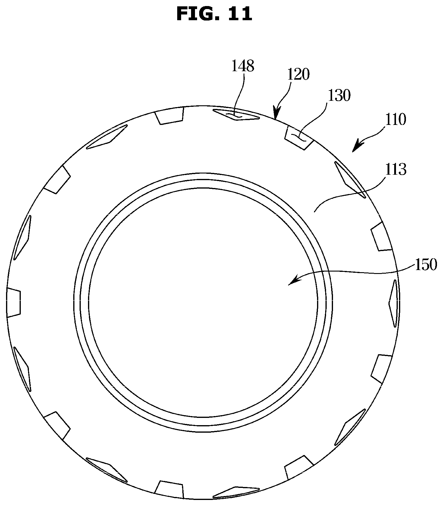 Patent US12611078 Figure 11 – Robot cleaner