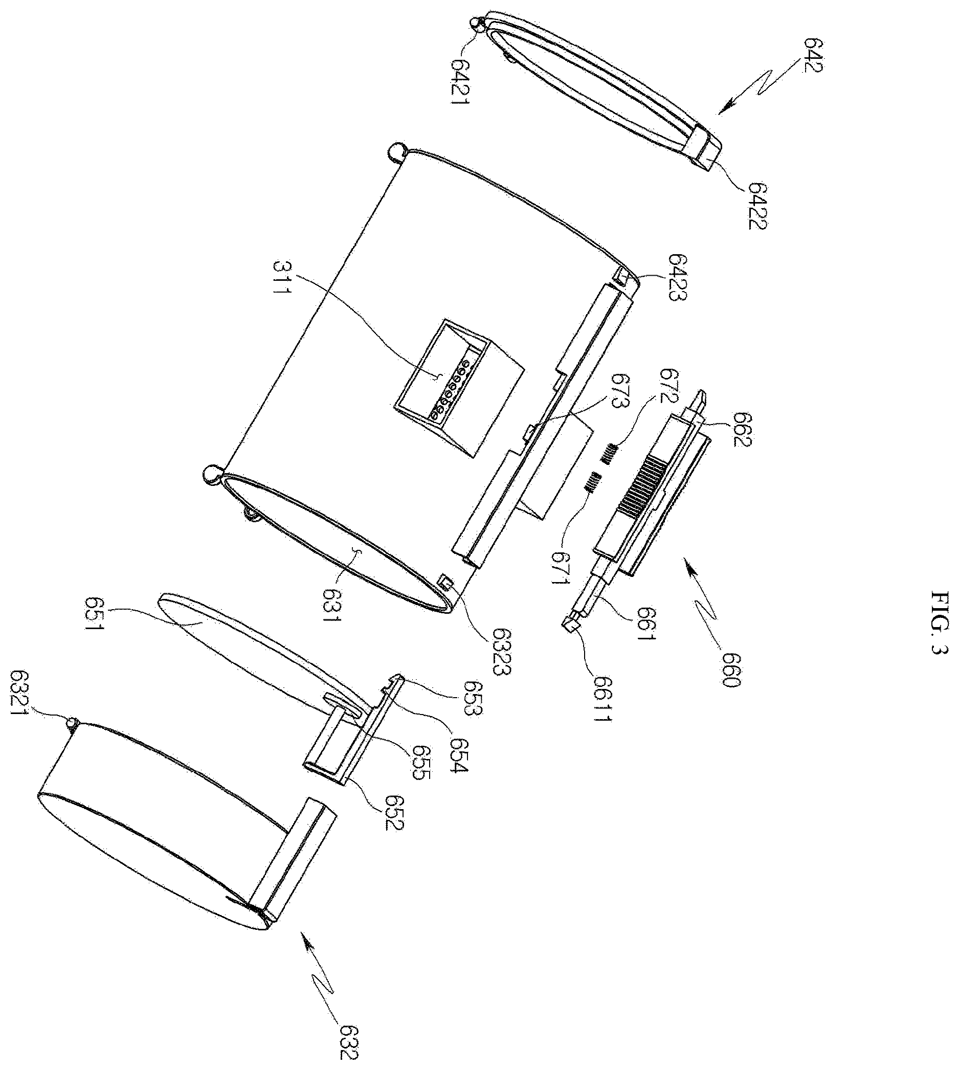 Patent US12611079 Figure 3 – Vacuum cleaner