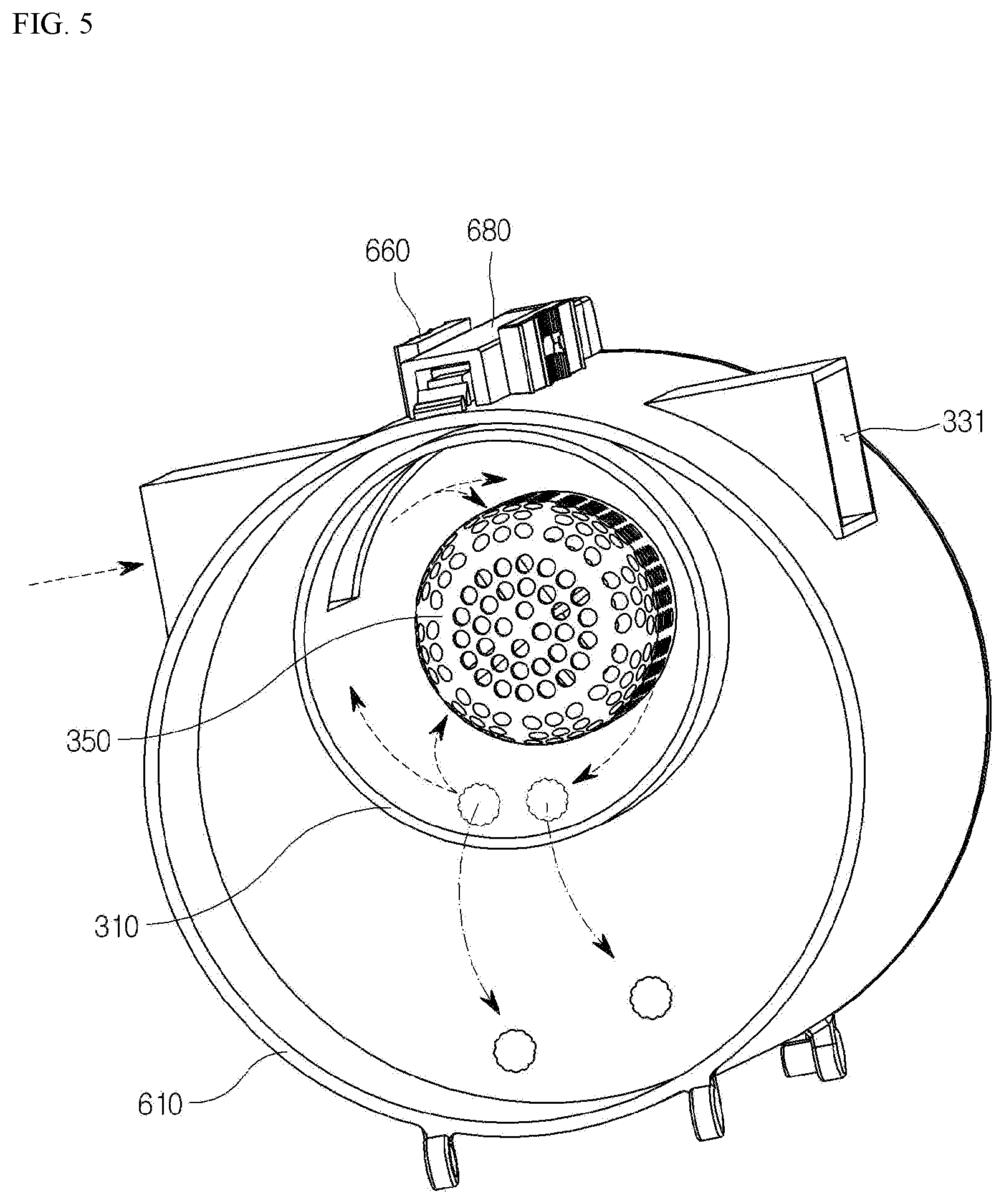 Patent US12611079 Figure 5 – Vacuum cleaner