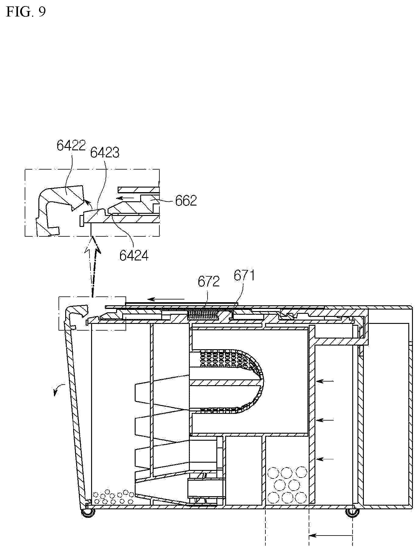 Patent US12611079 Figure 9 – Vacuum cleaner