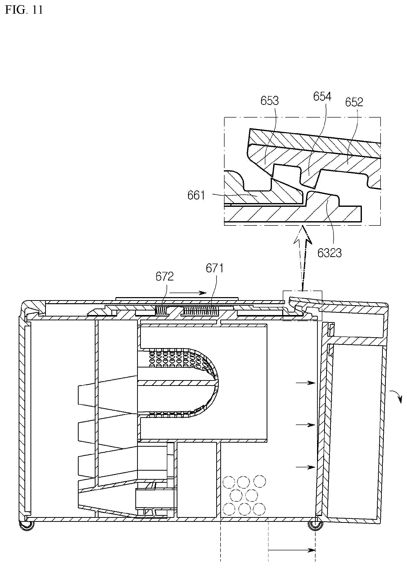 Patent US12611079 Figure 11 – Vacuum cleaner