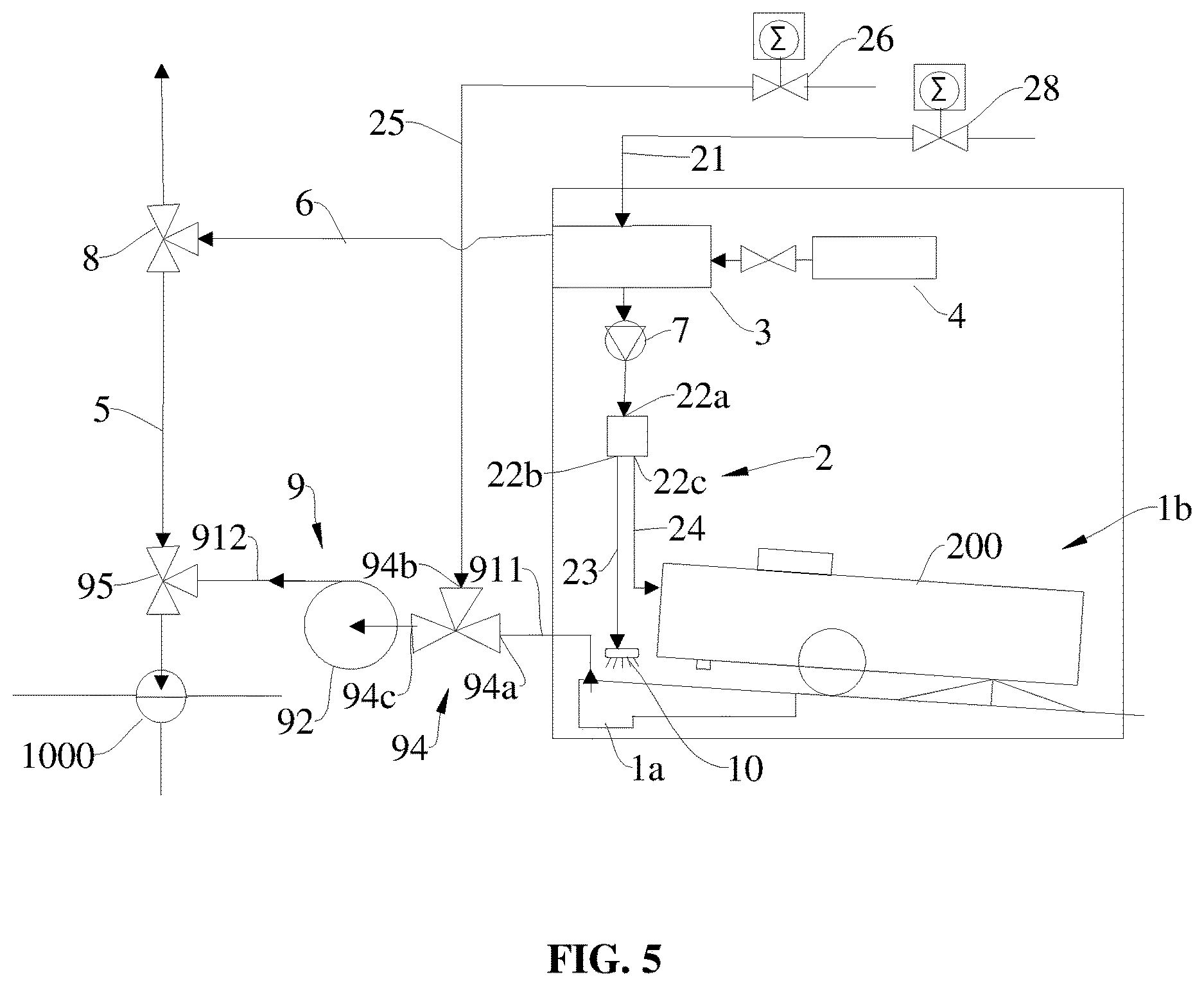 Patent US12611081 Figure 5 – Base, laundry treatment device and cleaning system