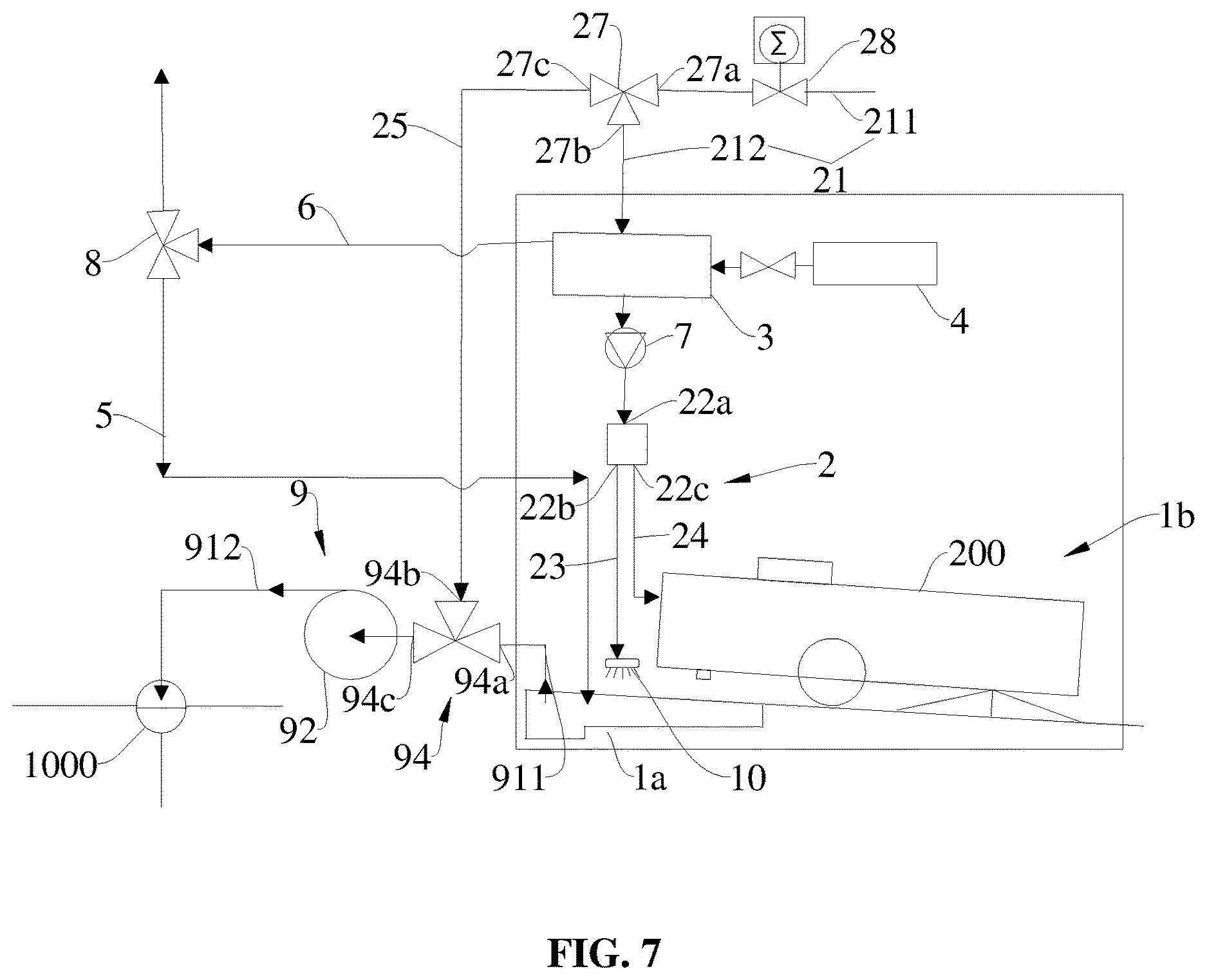 Patent US12611081 Figure 7 – Base, laundry treatment device and cleaning system