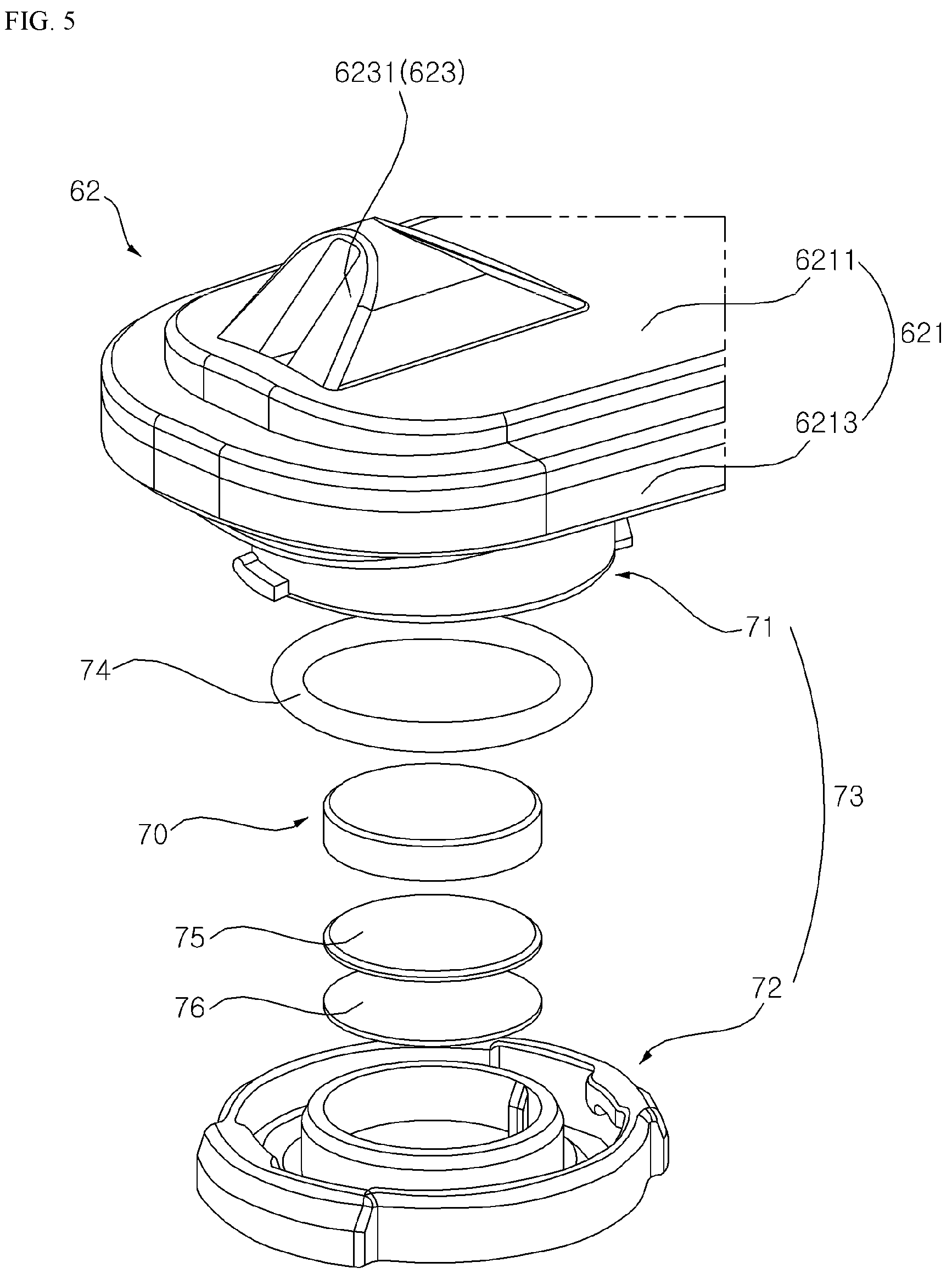Patent US12611083 Figure 5 – Dishwasher