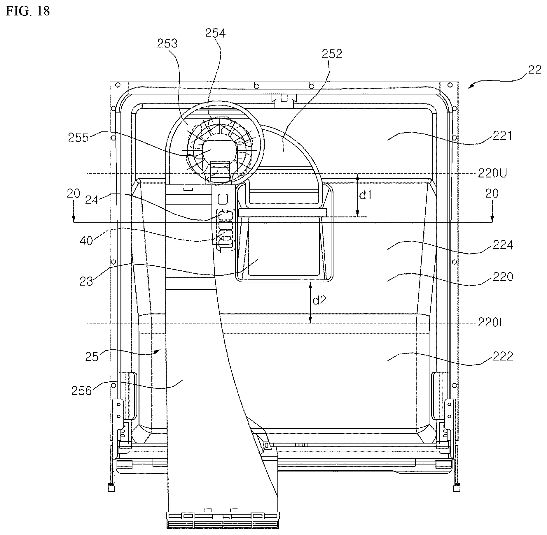 Patent US12611083 Figure 17 – Dishwasher